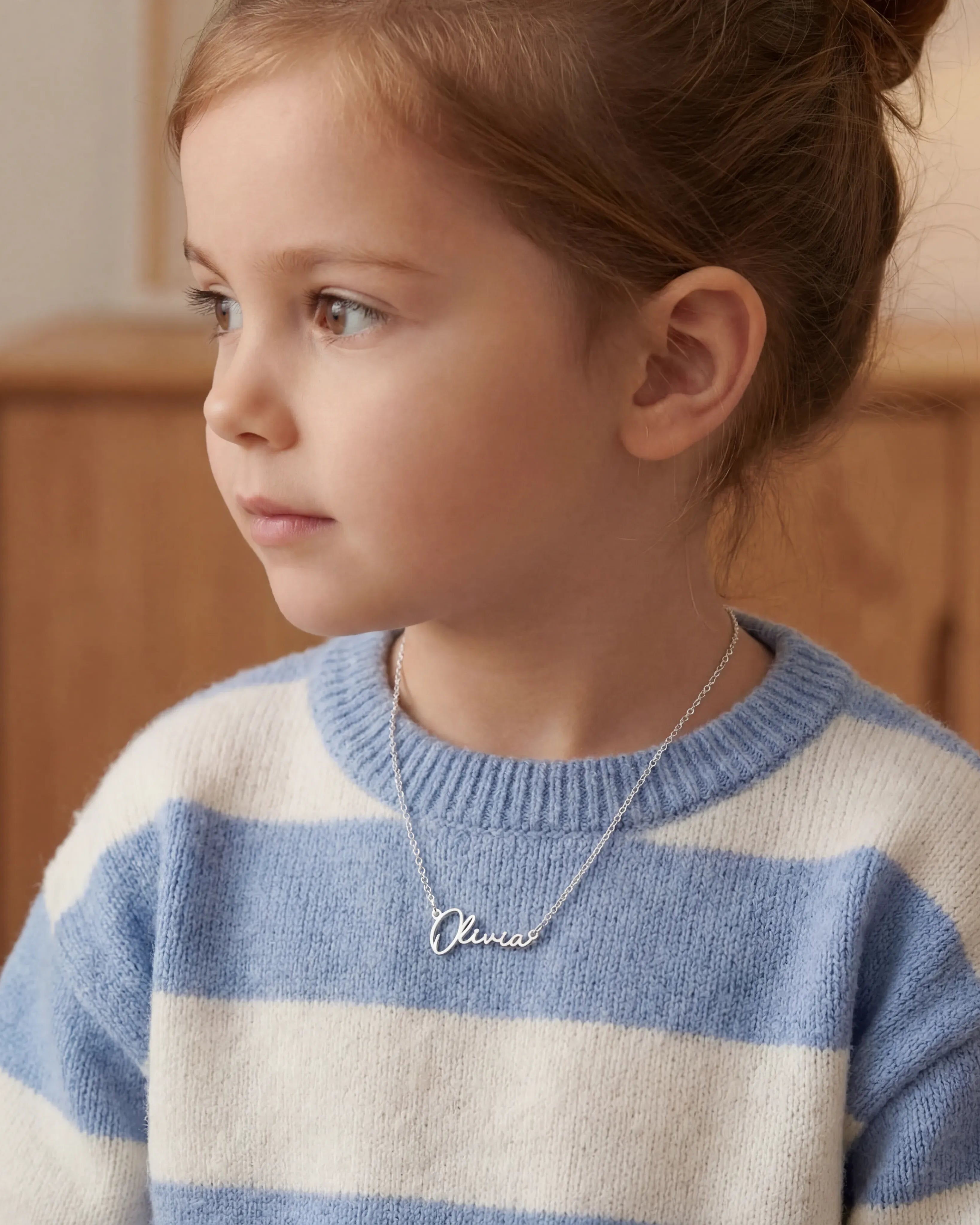 Necklace Kids Name Necklace Noa & Nellie Kids Name Necklace – 9 Unique Designs & 200+ Charms – Waterproof, Hypoallergenic Children’s Jewellery Gift