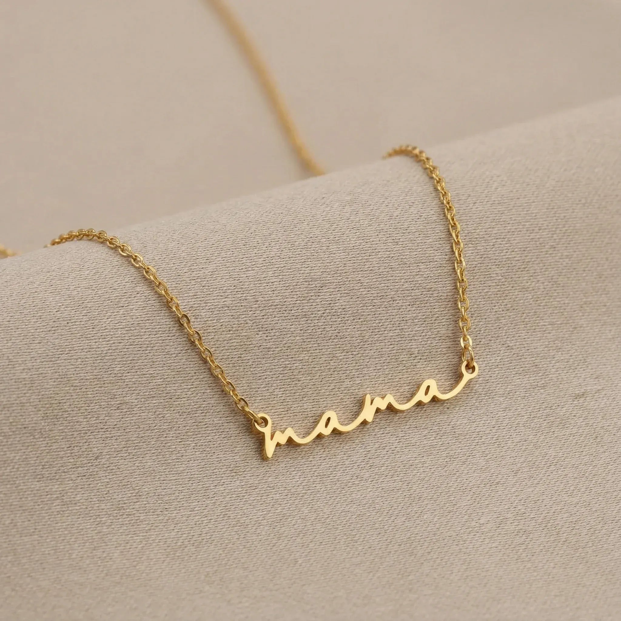 Necklace Mama Necklace HBD Mama Necklace in 18ct Gold, Sterling Silver, 24ct Gold Vermeil or Solid Silver