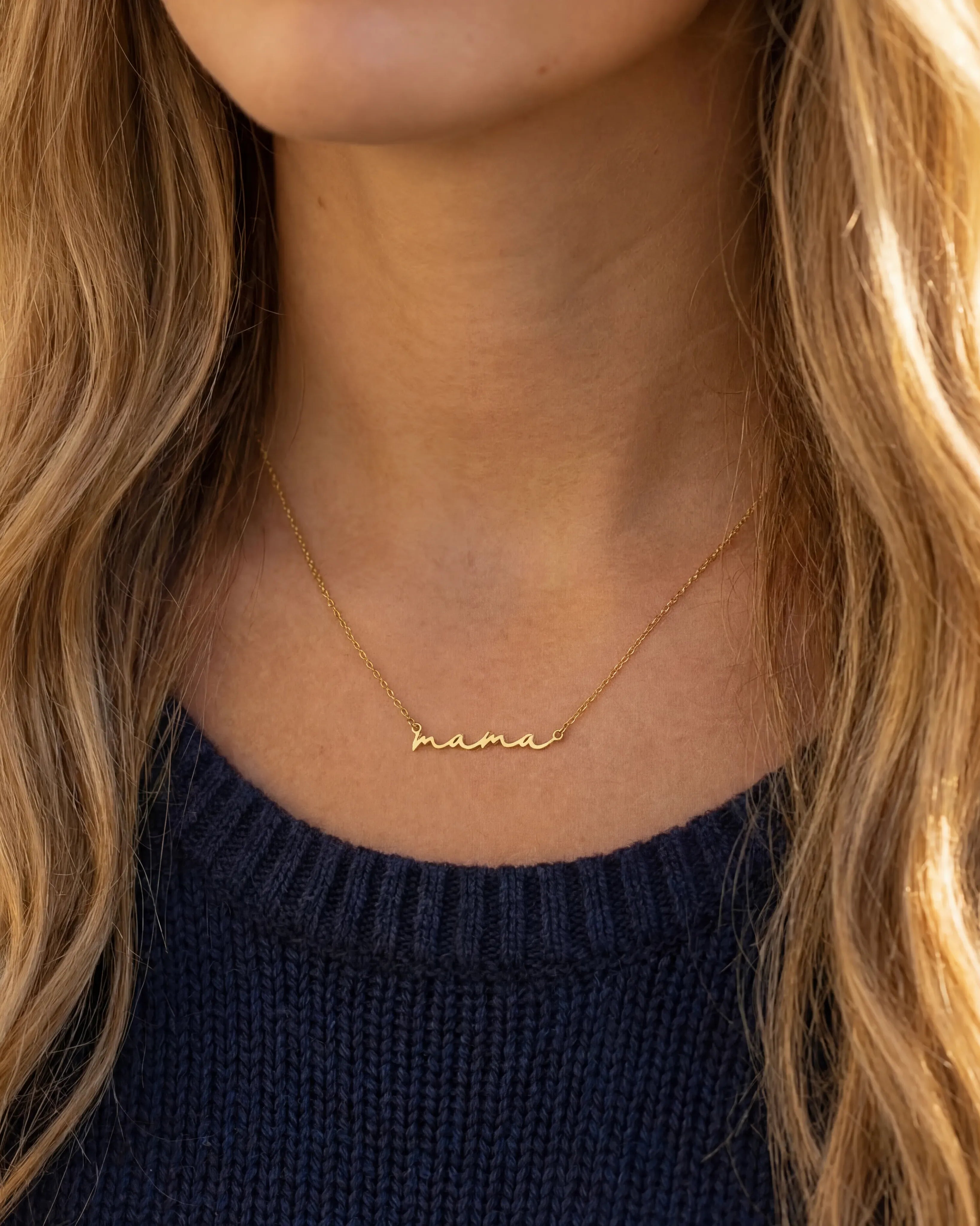 Necklace Mama Necklace HBD Mama Necklace in 18ct Gold, Sterling Silver, 24ct Gold Vermeil or Solid Silver