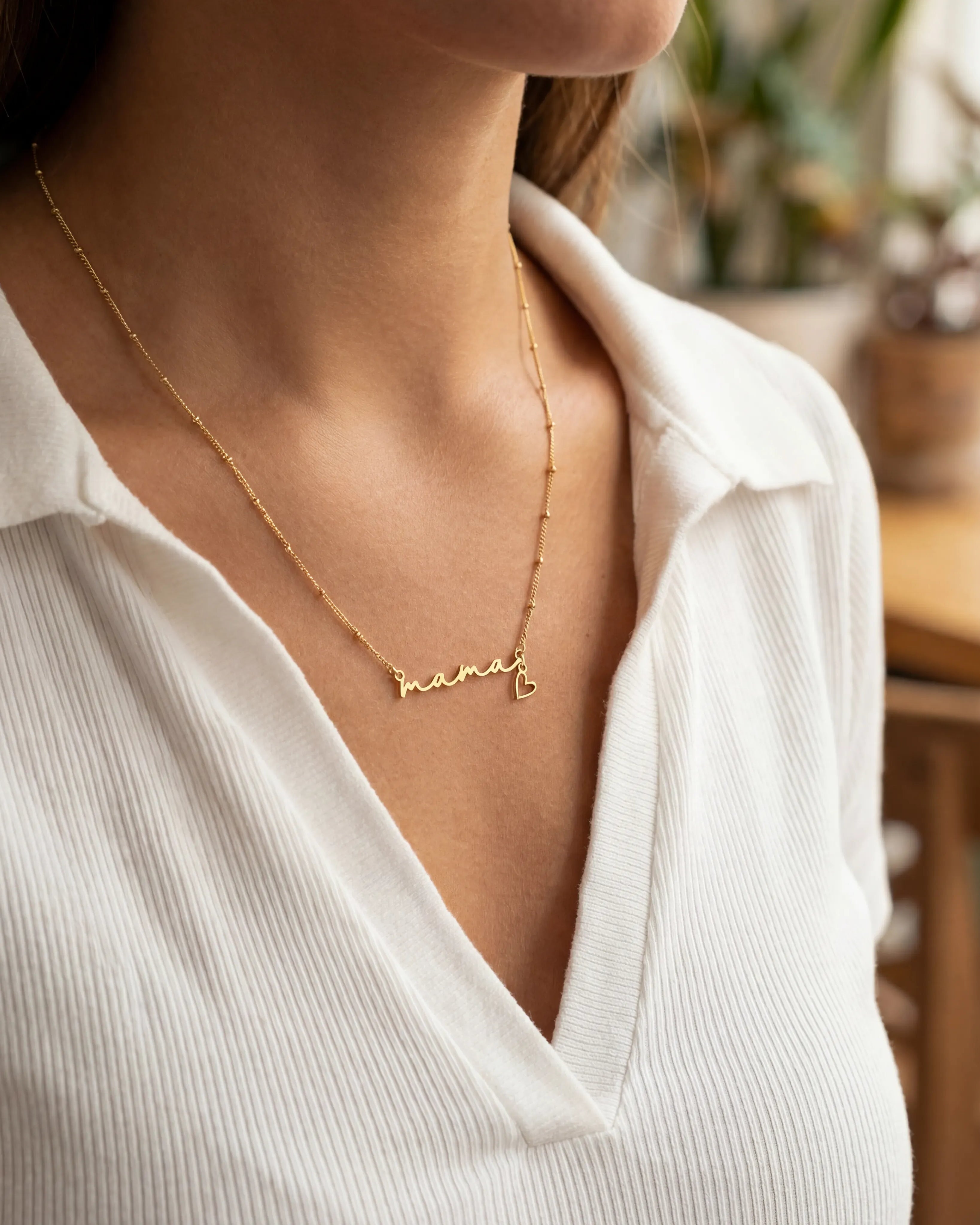 Necklace Mama Necklace HBD Mama Necklace in 18ct Gold, Sterling Silver, 24ct Gold Vermeil or Solid Silver