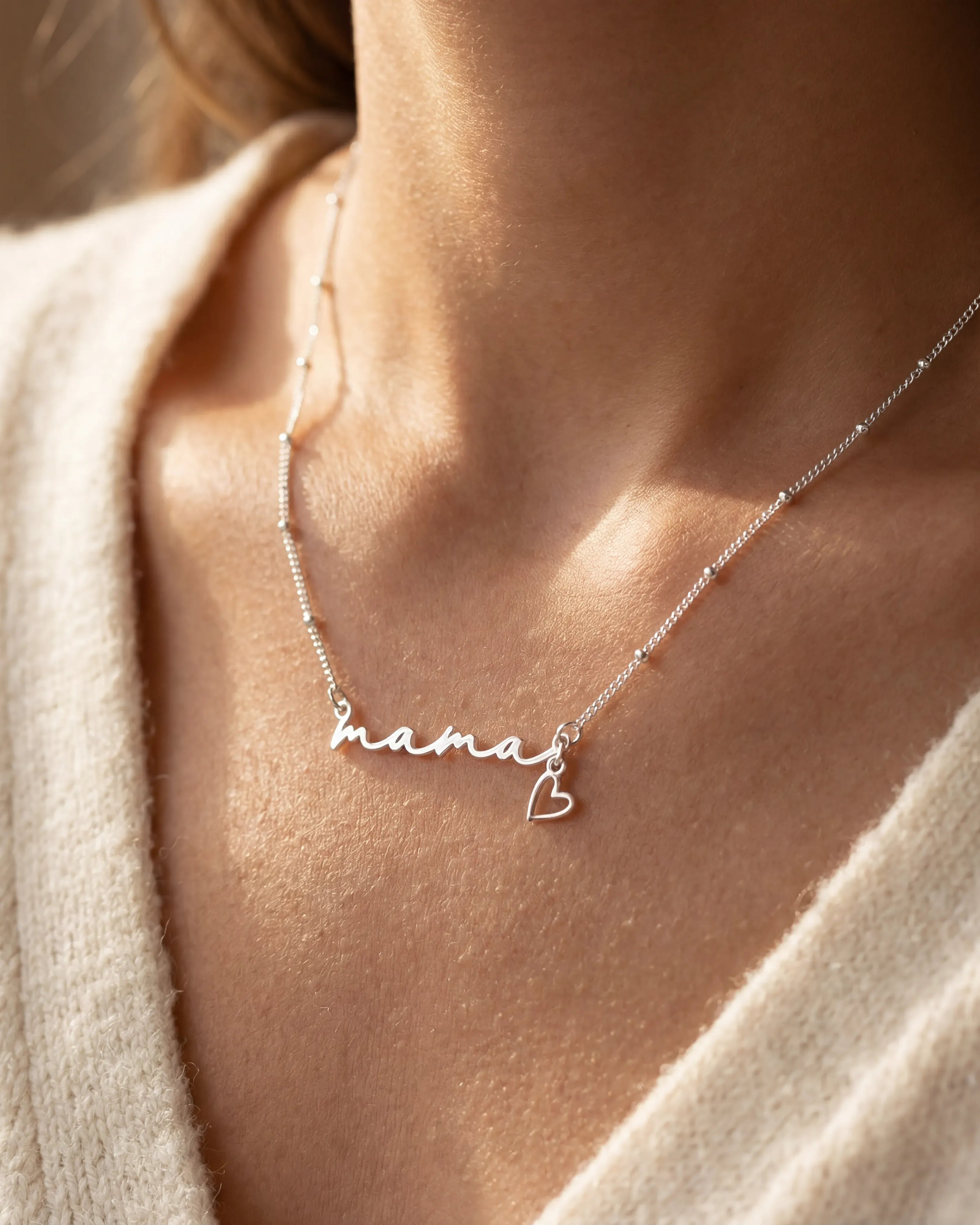 Necklace Mama Necklace HBD Mama Necklace in 18ct Gold, Sterling Silver, 24ct Gold Vermeil or Solid Silver
