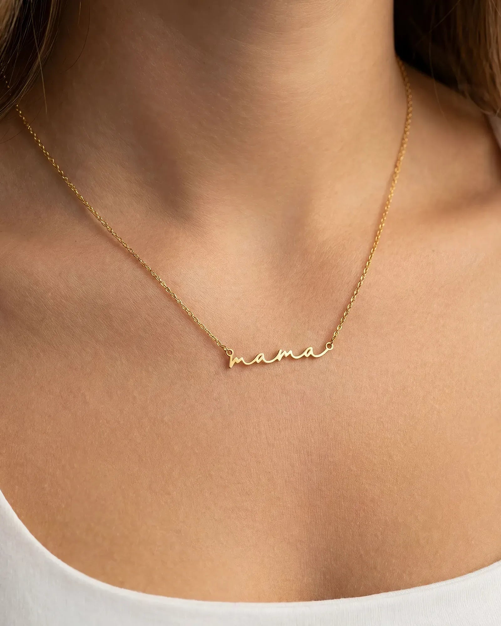 Necklace Mama Necklace HBD Mama Necklace in 18ct Gold, Sterling Silver, 24ct Gold Vermeil or Solid Silver