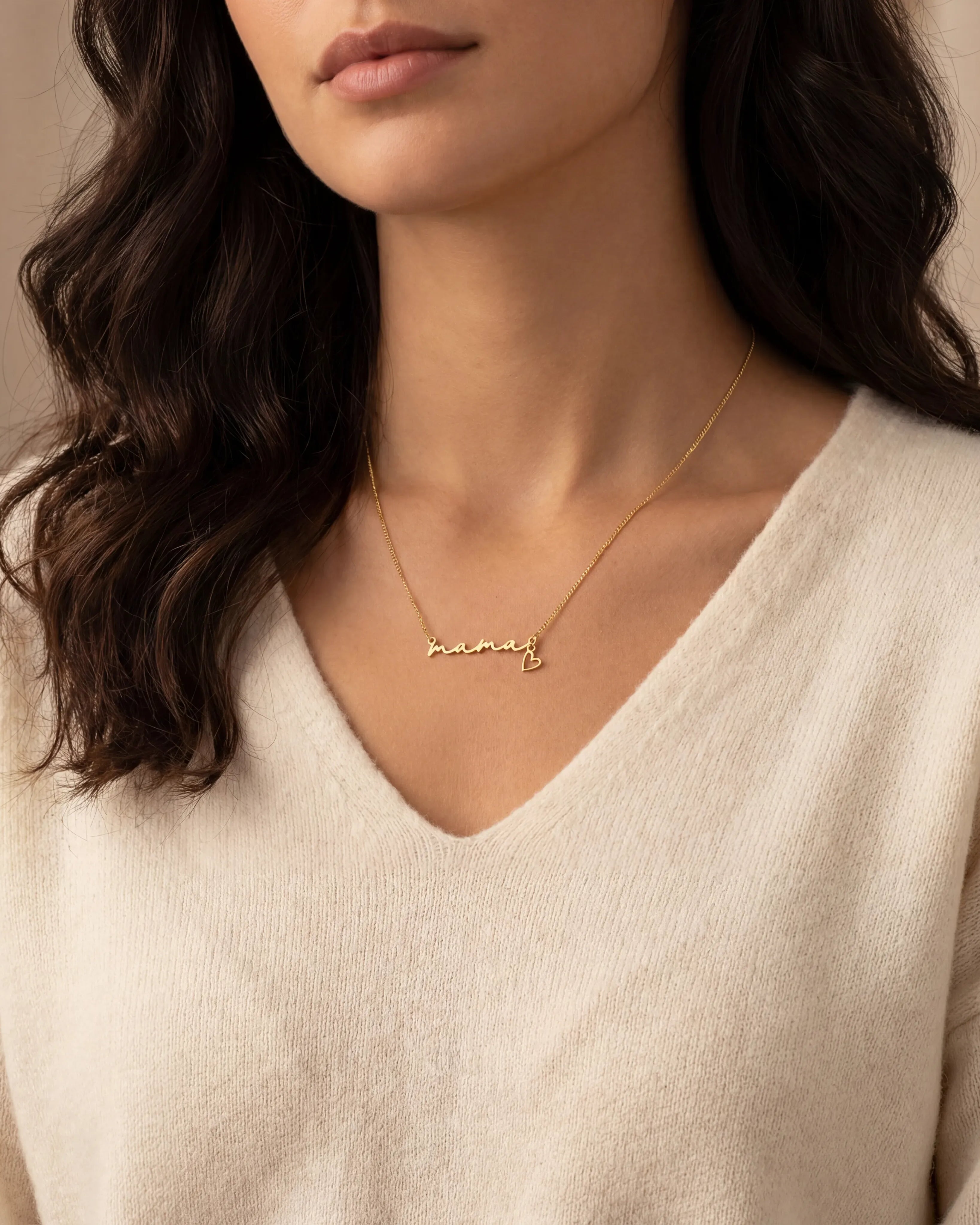 Necklace Mama Necklace & Heart Charm HBD