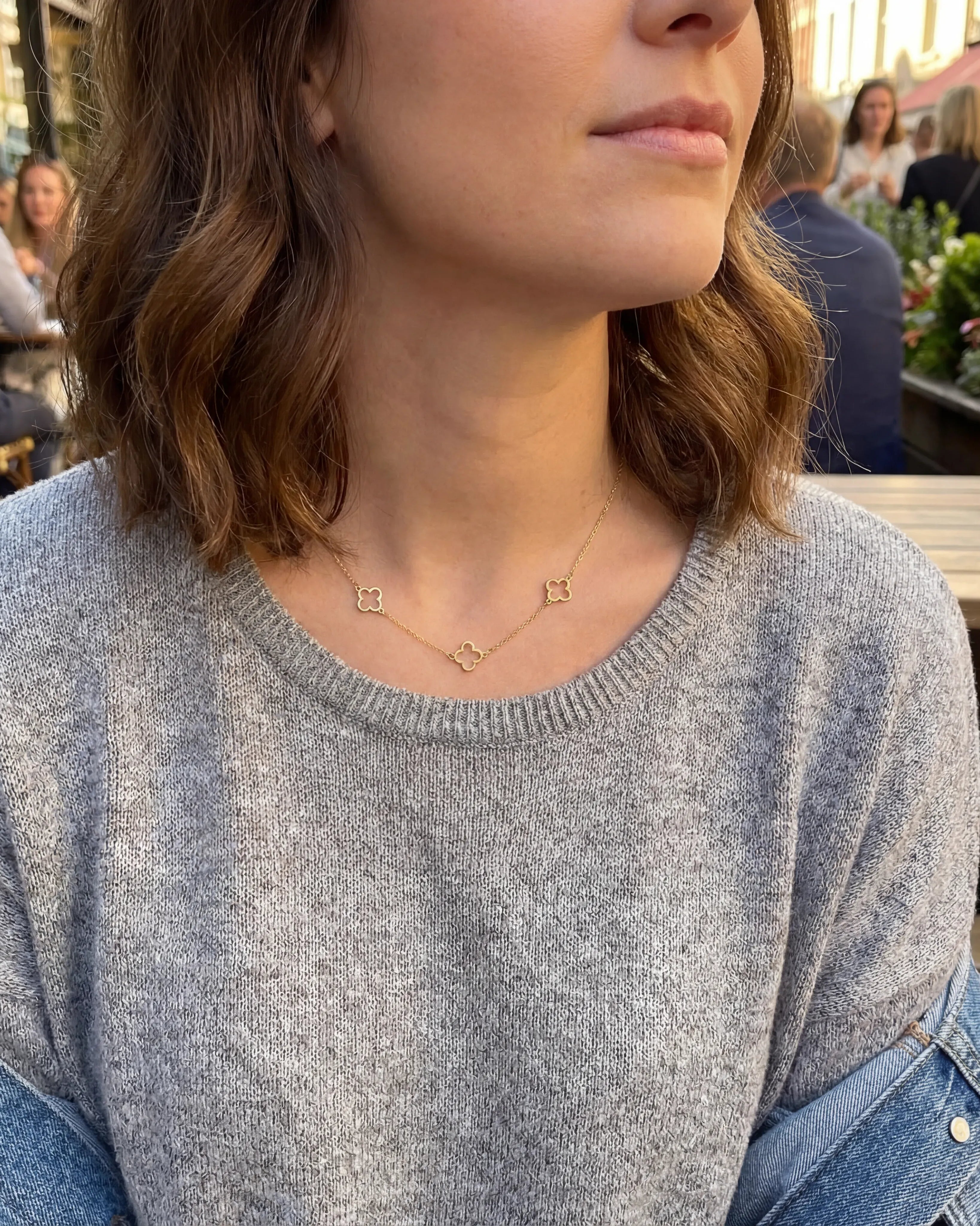 Necklace Multi Clover Necklace by G&M Gigi & Maple Multi Clover in Vermeil, Gold or Silver – Delicate Four Leaf Clover Necklace by Gigi & Maple