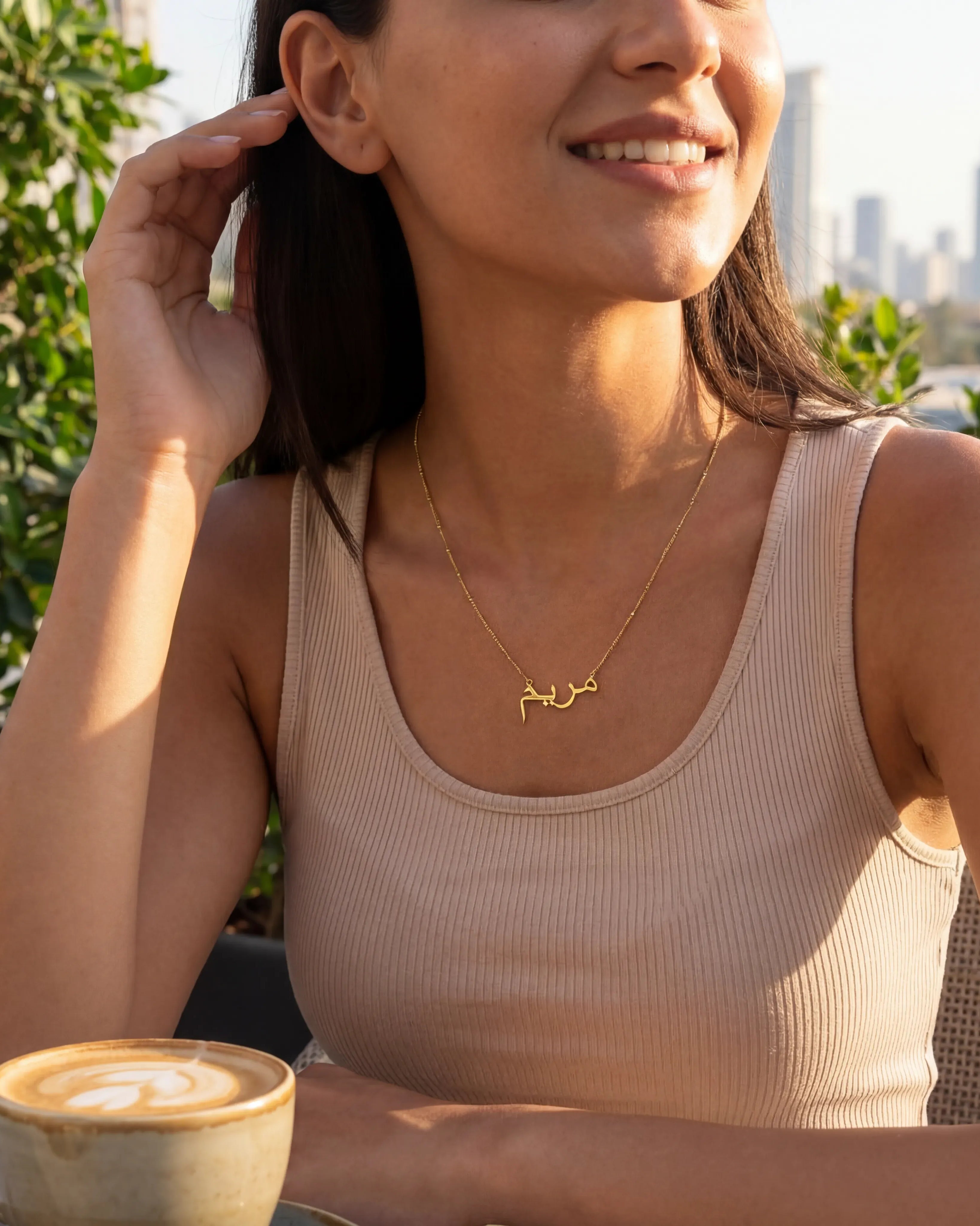 Necklace Personalised Arabic Name Necklace HBD