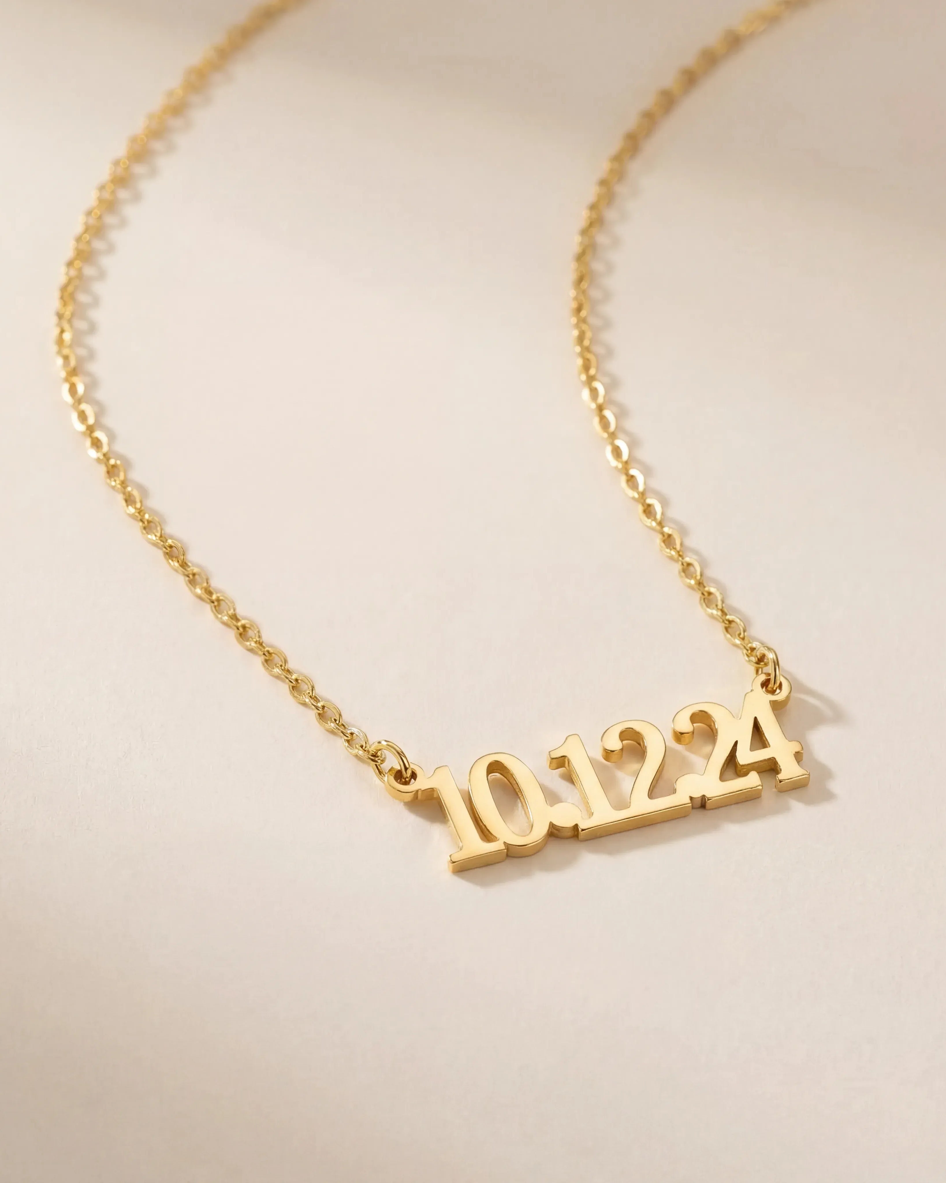 Necklace Personalised Date of Birth Necklace HBD Personalised Date of Birth Necklace in Gold or Silver – Custom Date Necklace Gift