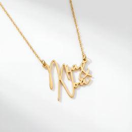 Stacked Double Name Necklace in Gold or Silver