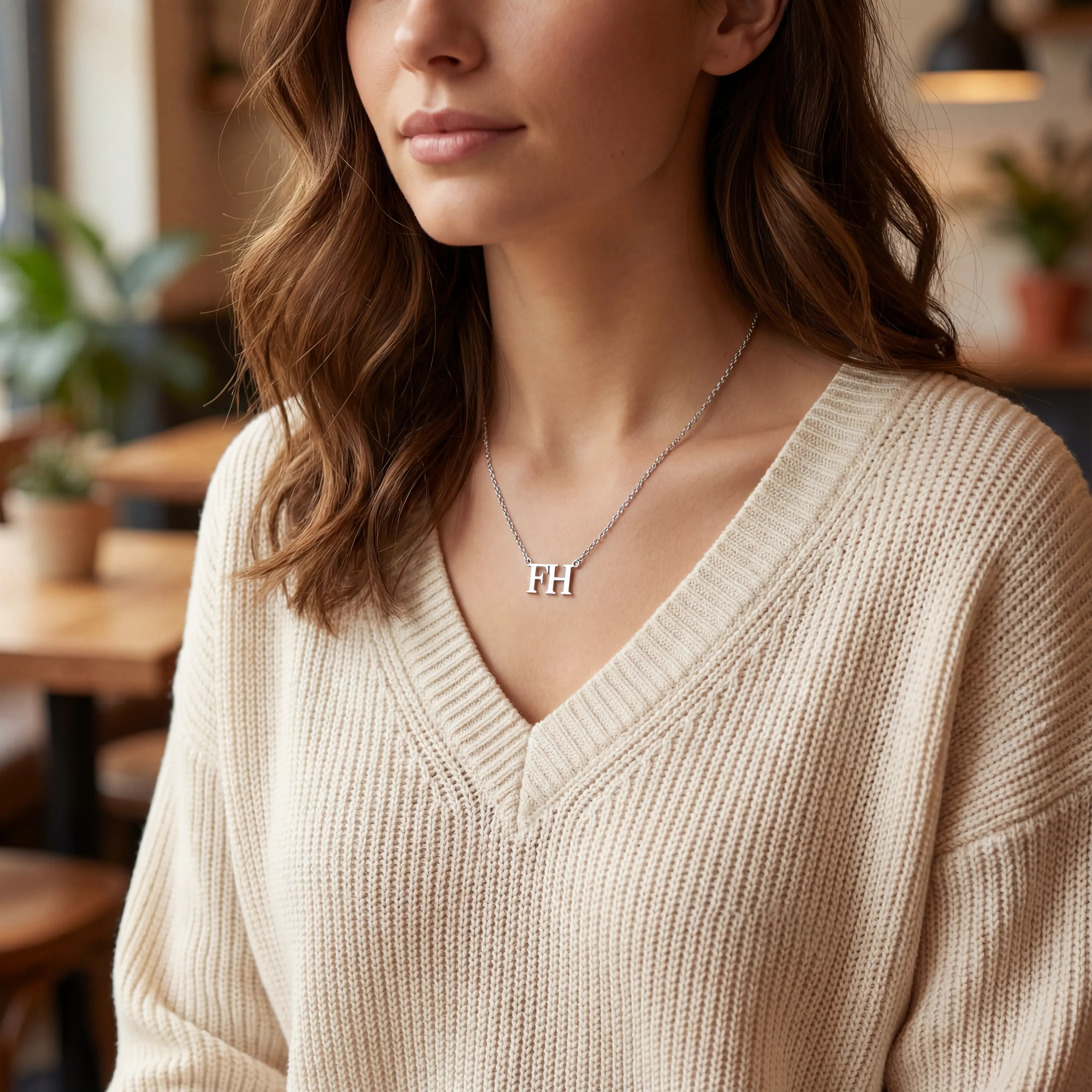 Necklace Personalised Initials Necklace HBD 18ct Personalised "Initials" Necklace in 18K Gold or Sterling Silver