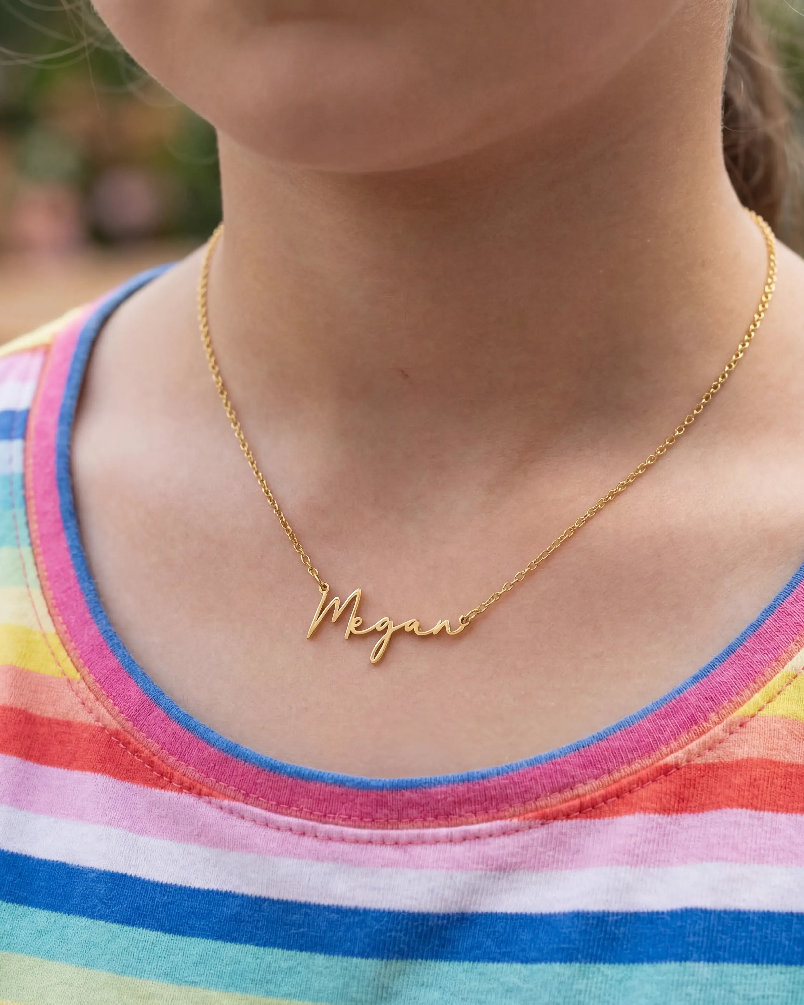 Necklace Personalised Kids Necklace Noa & Nellie Kids Name Necklace – Personalised Children’s Jewellery in Silver or Gold – Font3