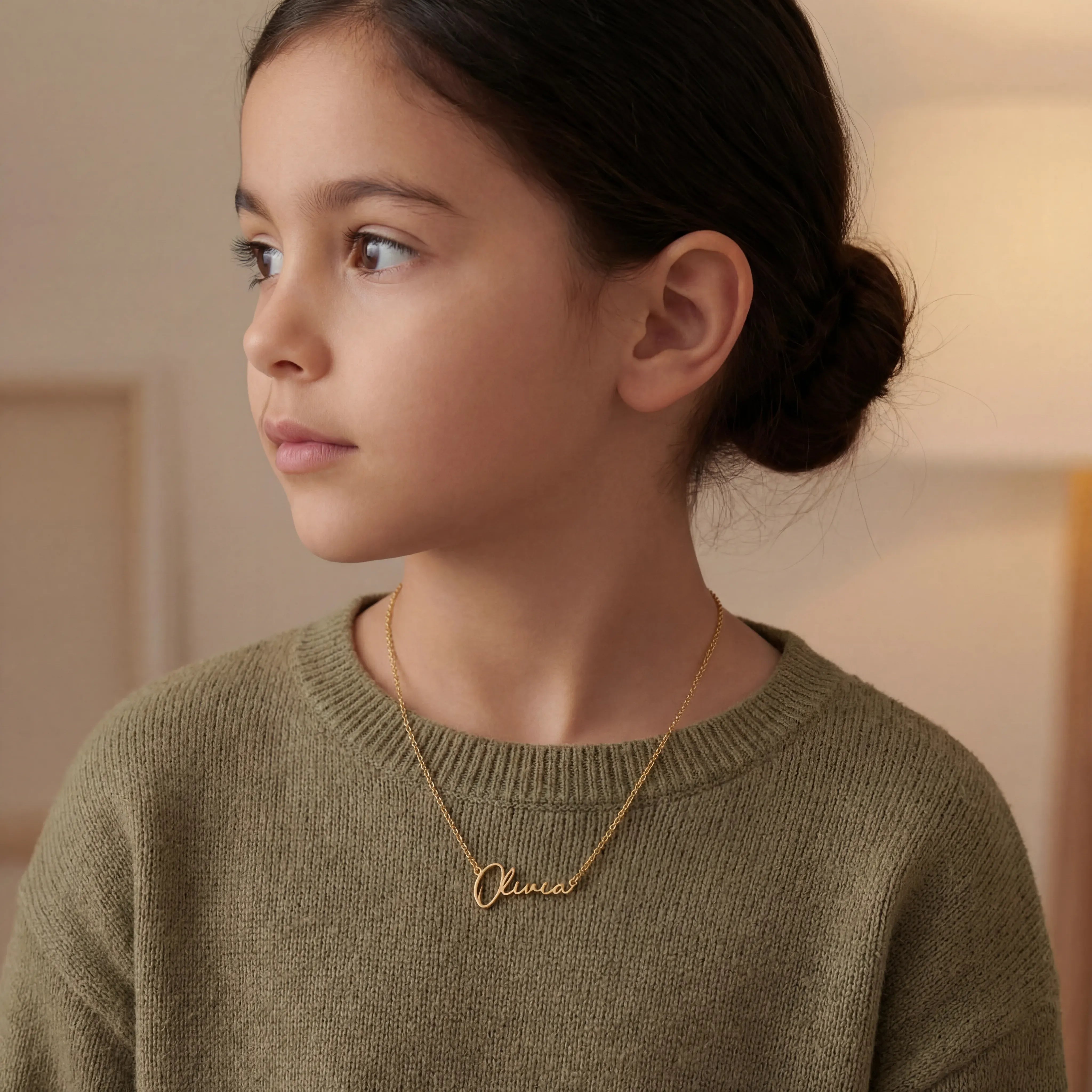 Necklace Personalised Kids Necklace Noa & Nellie Custom Kids Name Necklace – Personalised Children’s Jewellery in Gold or Silver – Font2