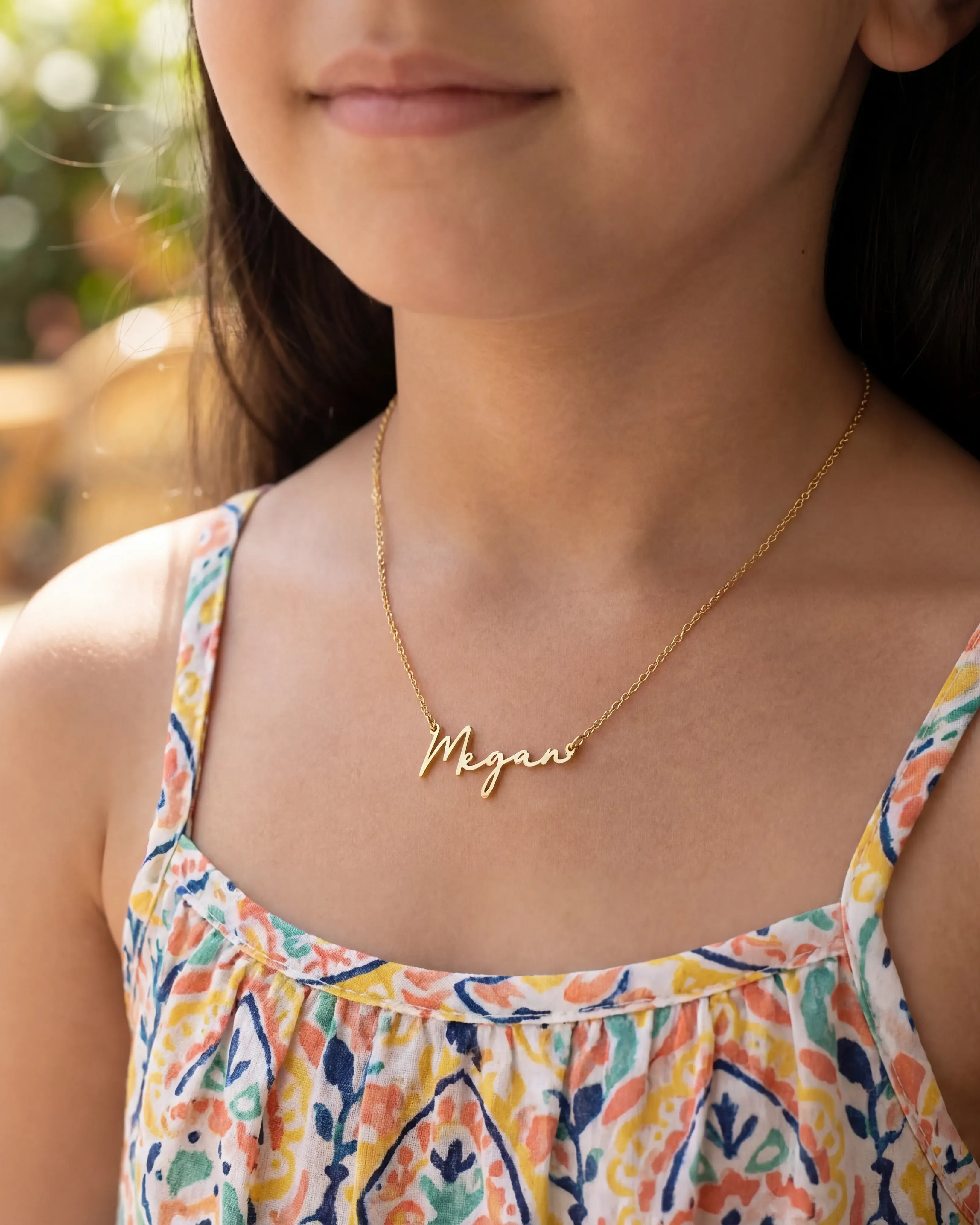 Necklace Personalised Kids Necklace Noa & Nellie Kids Name Necklace "Ruby" – Personalised Children’s Jewellery in Gold or Silver – Font1