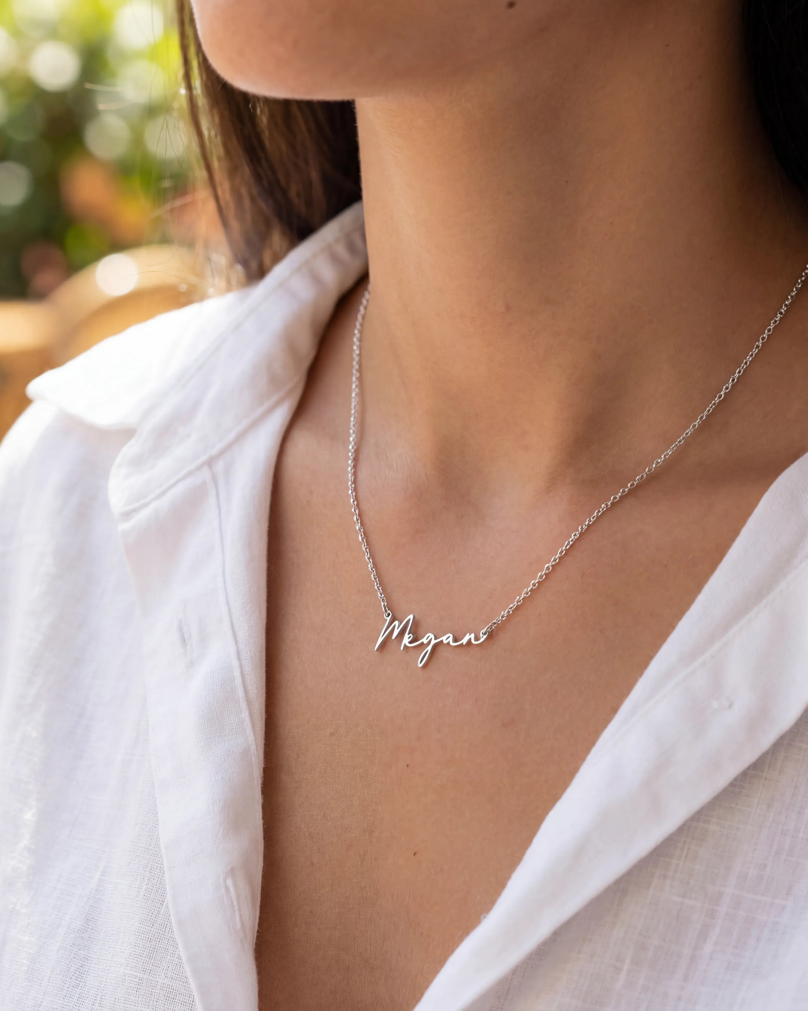 Necklace Personalised Name Necklace HBD Personalised Name Necklace in Gold, Silver or Vermeil - Custom Name Necklace