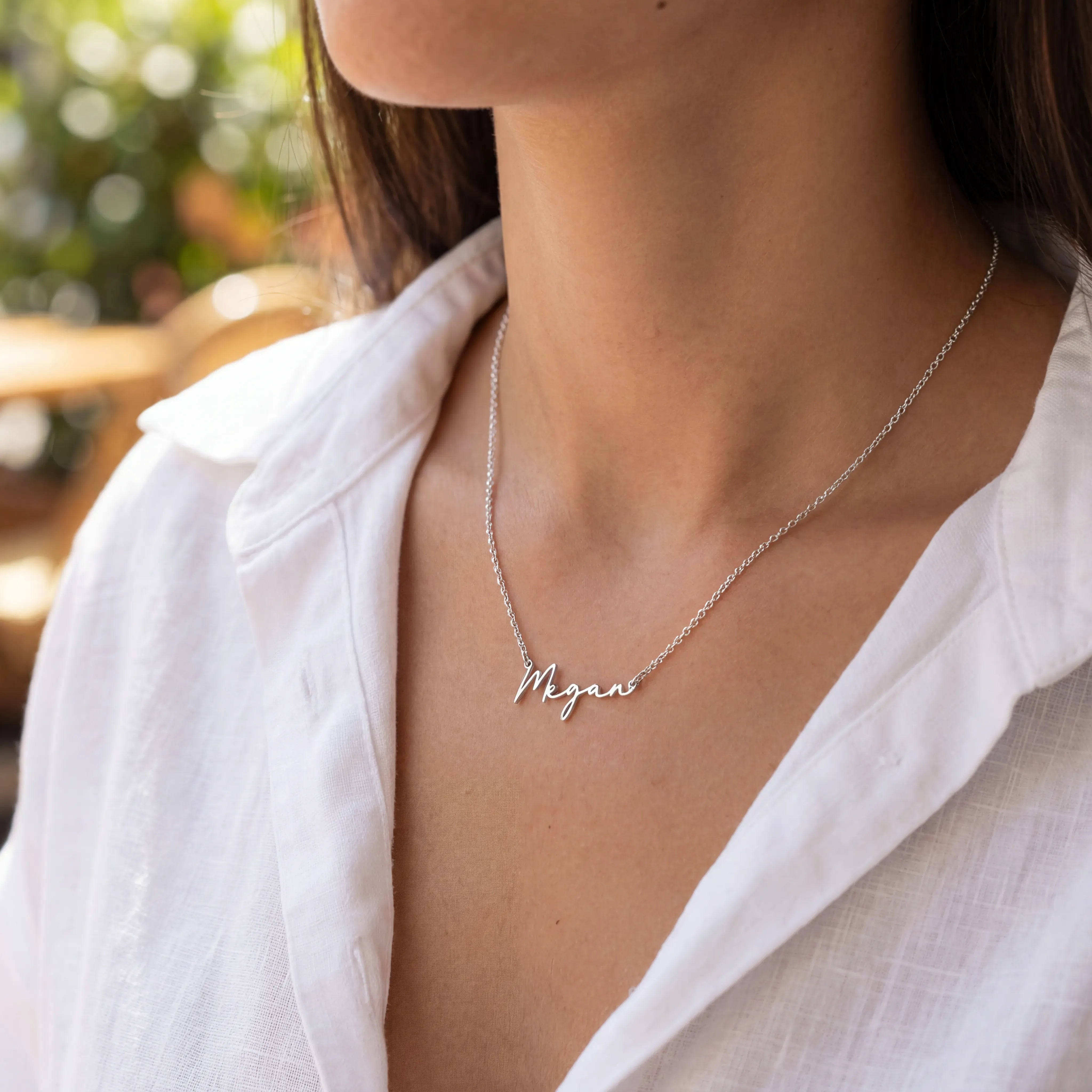 Necklace Personalised Name Necklace HBD Personalised Name Necklace in Gold, Silver or Vermeil - Custom Name Necklace