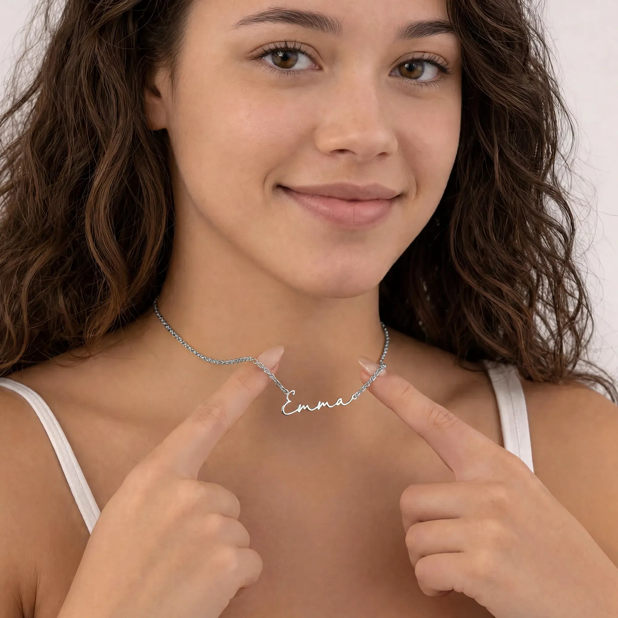 Necklace Personalised Name Necklace HBD Personalised Name Necklace in Gold, Silver or Vermeil - Custom Name Necklace