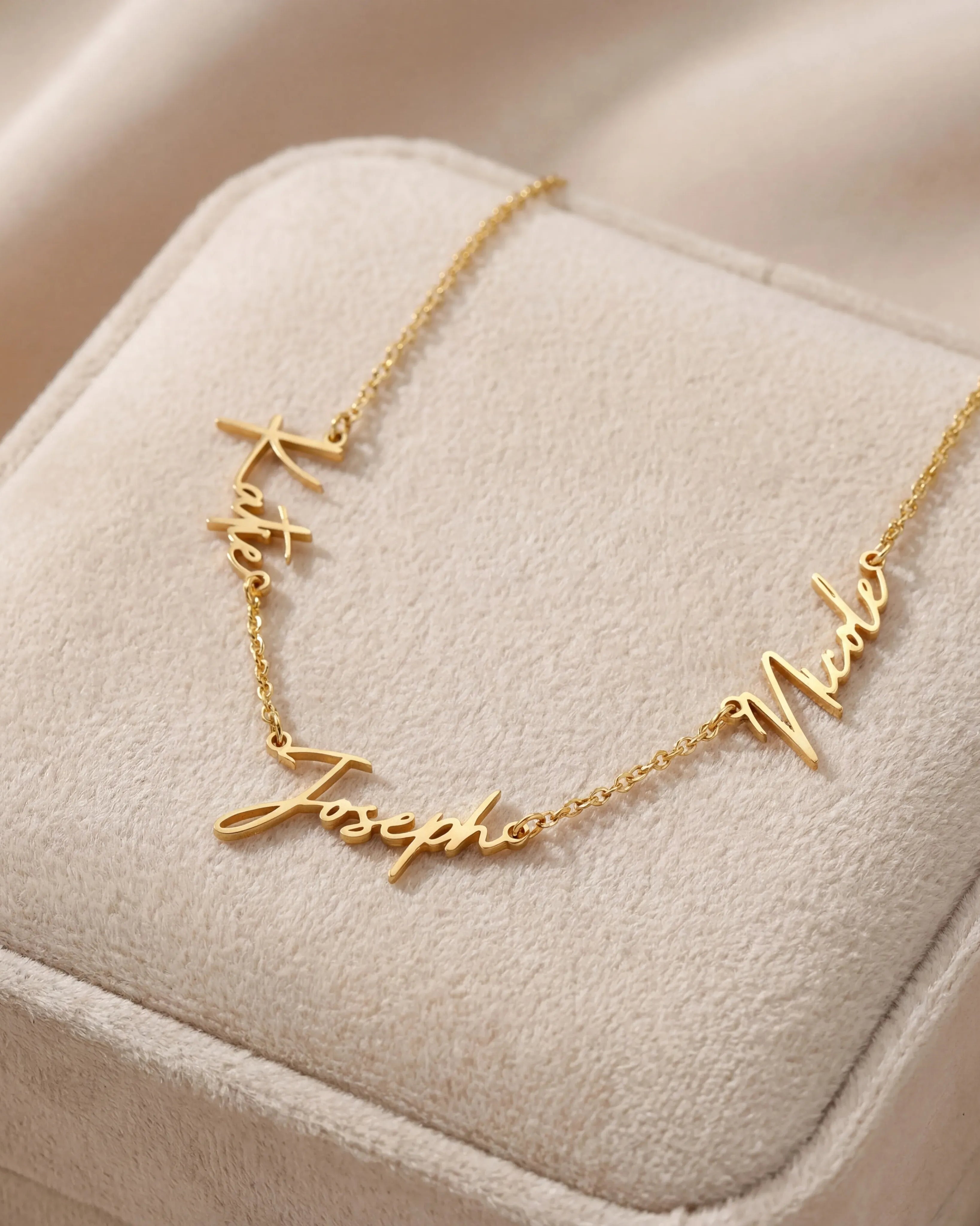 Necklace Personalised Triple Name Necklace HBD