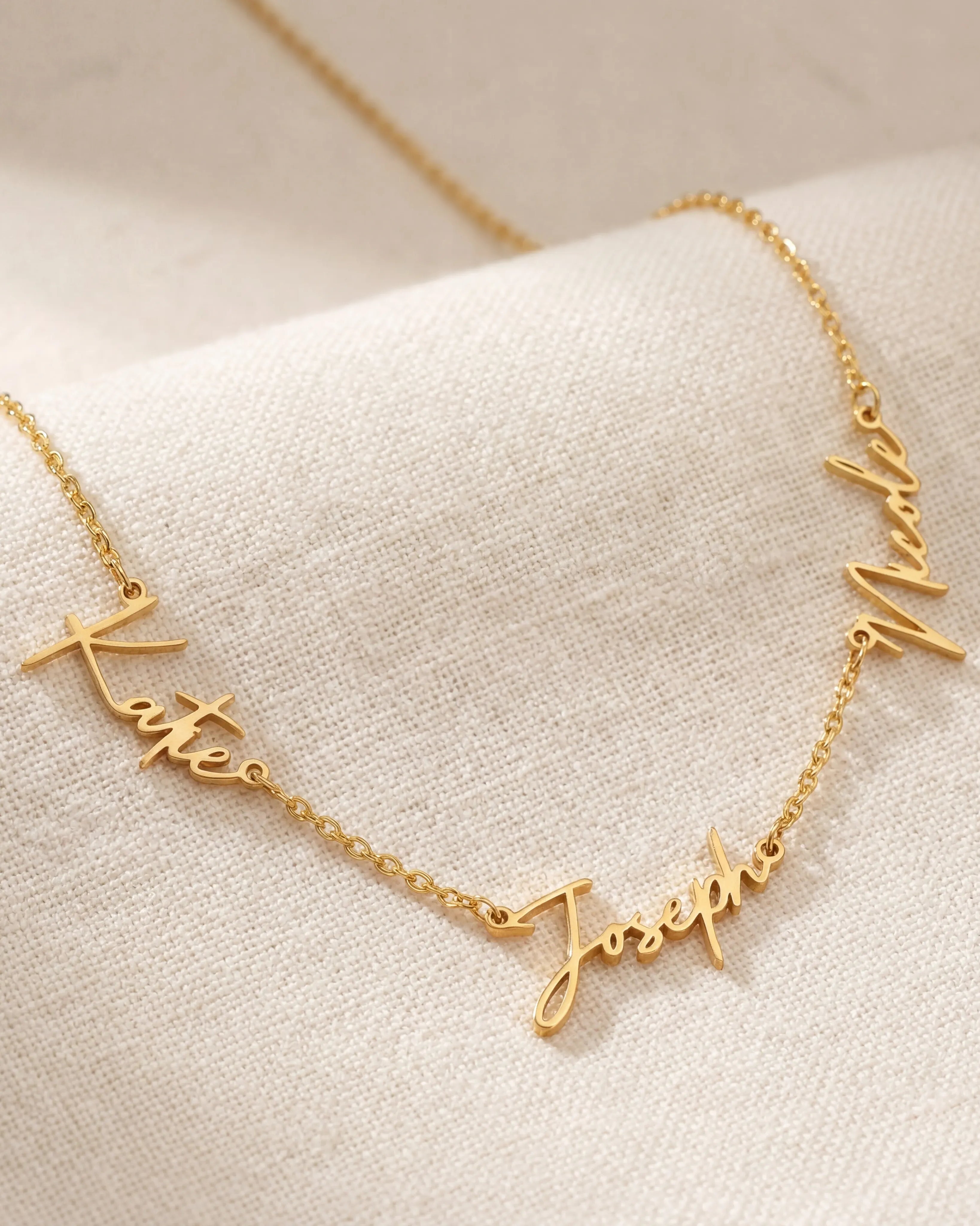 Necklace Personalised Triple Name Necklace HBD