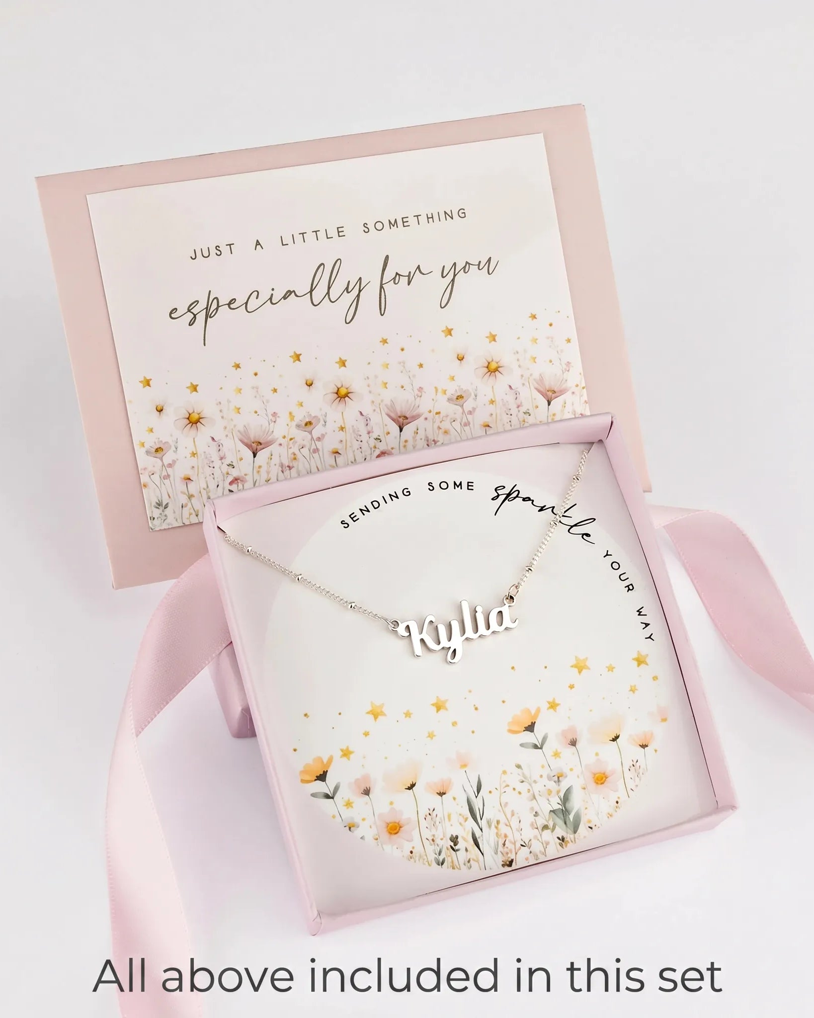Necklace Sending Some Sparkle Kids Name Necklace Noa & Nellie Sending Some Sparkle Personalised Name Necklace – Kids & Children’s – Gold, Silver & Vermeil