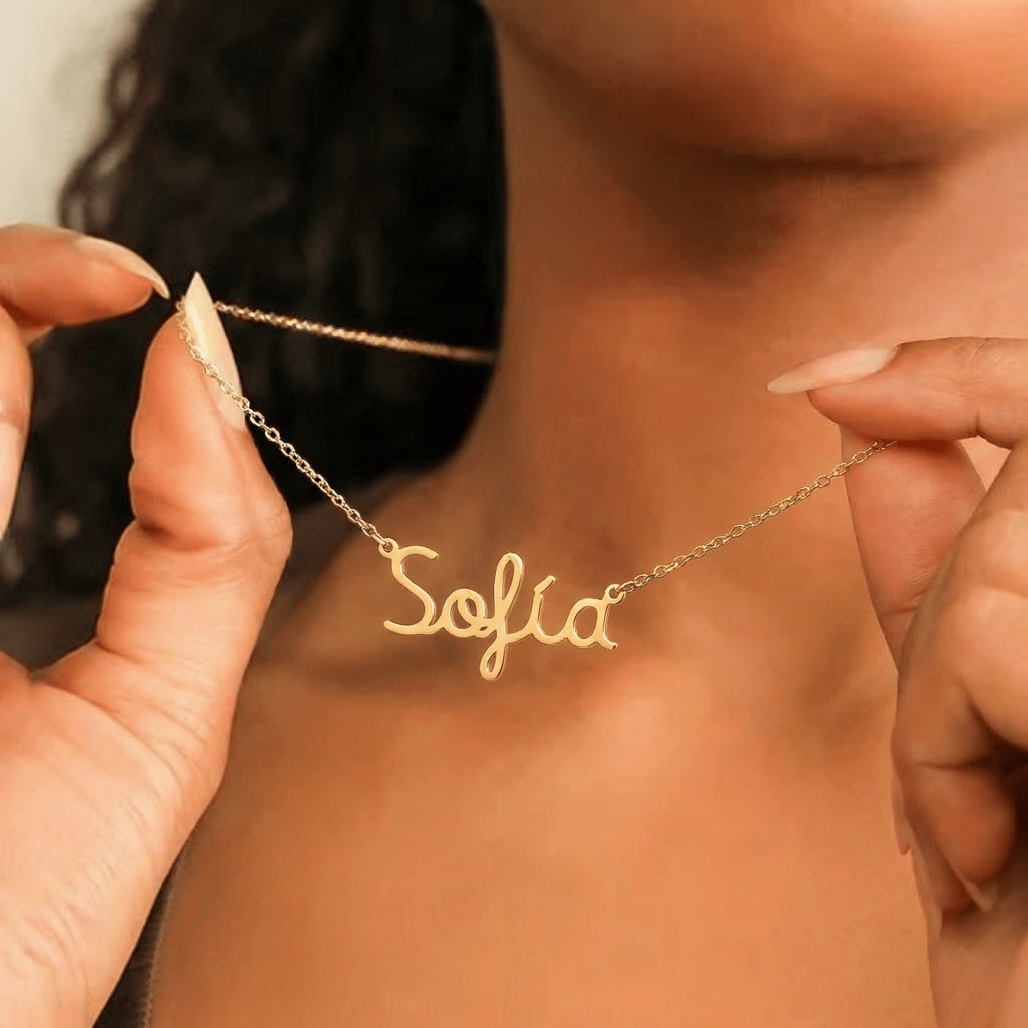 Necklace Spanish Name Necklace HBD Spanish Name Necklace - Personalised Name Jewellery | Collar con nombre