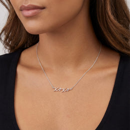 XOXO Necklace in 18ct Gold & Sterling Silver