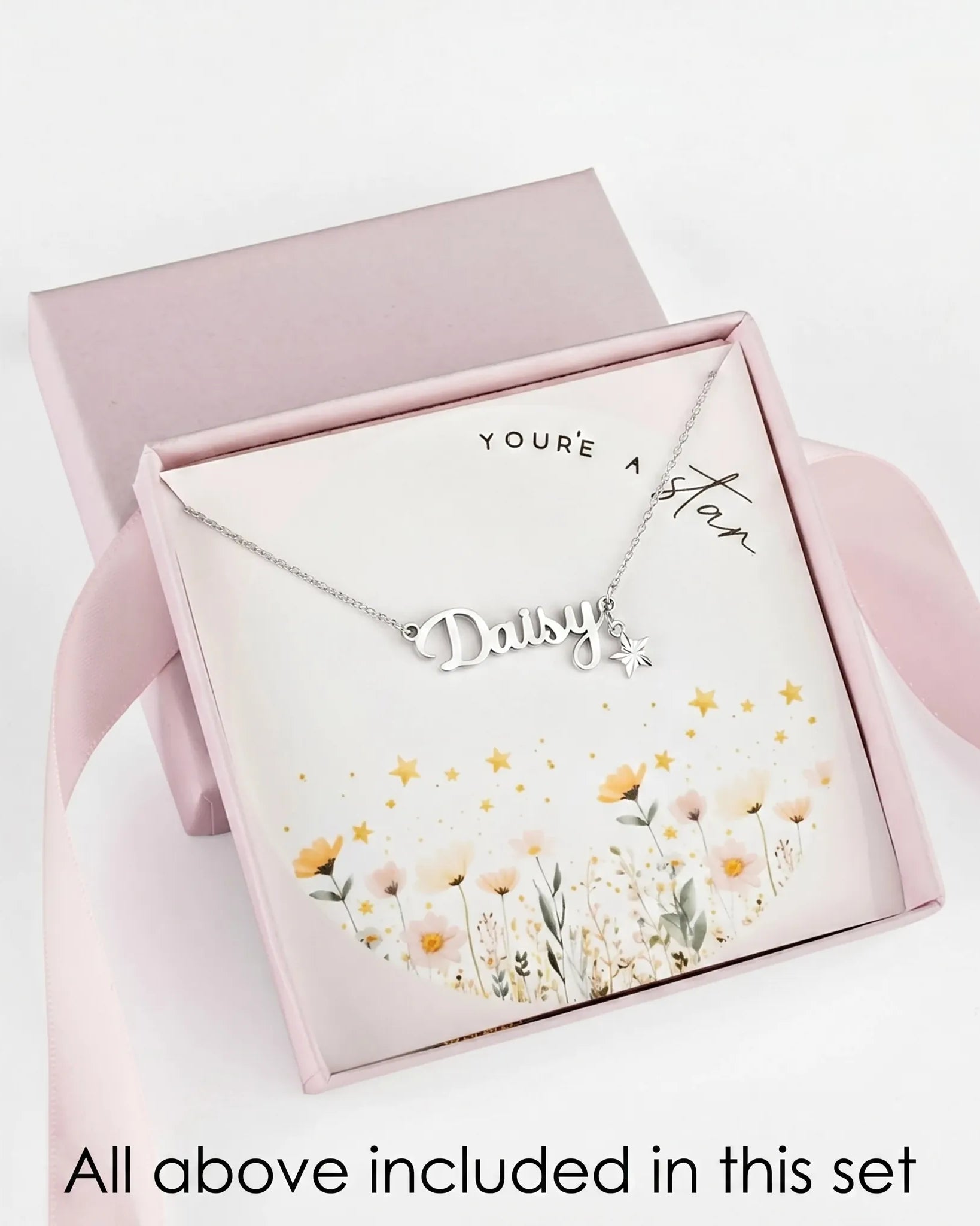 Necklace You’re A Star Kids Personalised Name Necklace & Star Charm Noa & Nellie You’re A Star Personalised Name Necklace – Kids & Children’s – Gold, Silver & Vermeil