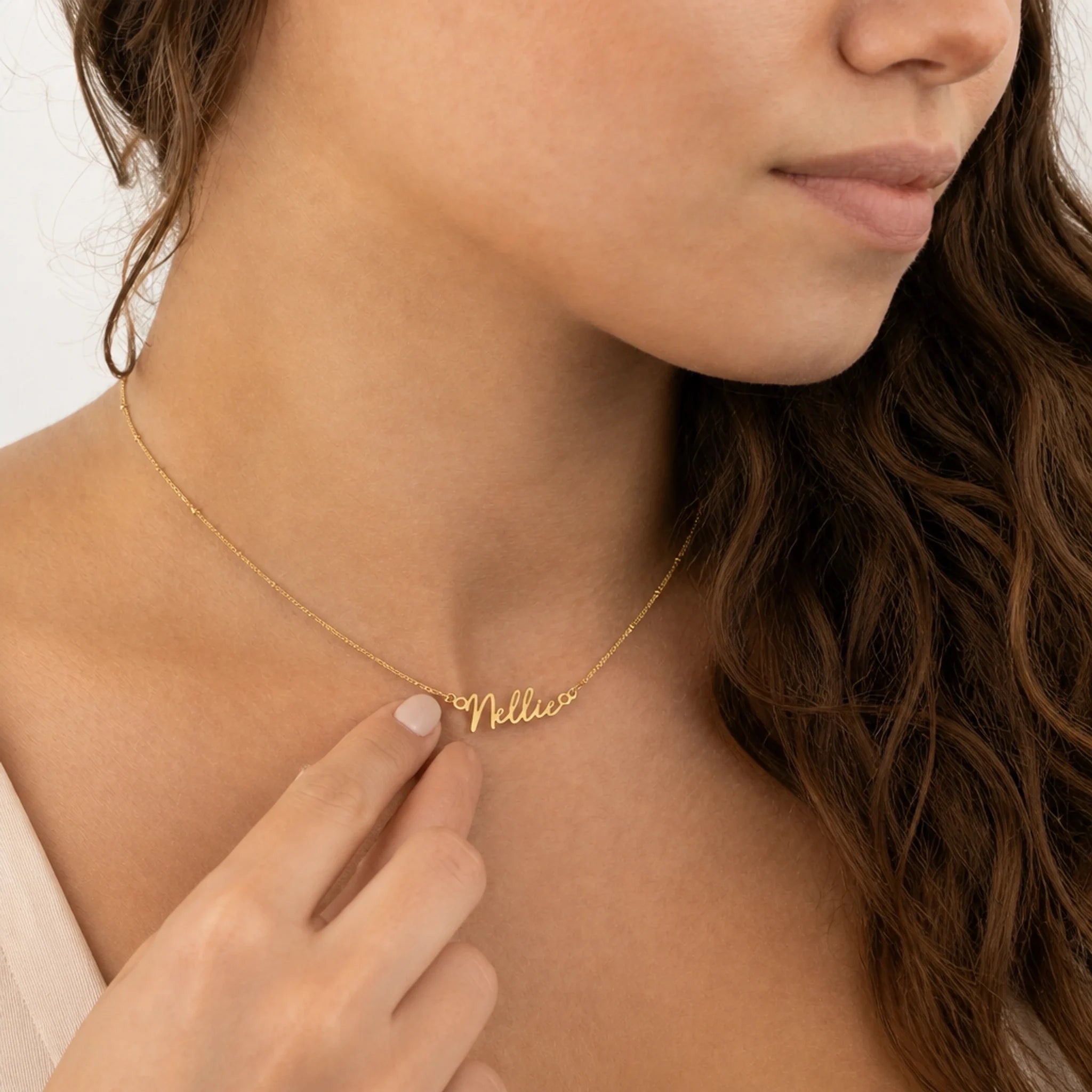 Nellie Name Necklace | 18ct Gold, Silver & Vermeil | Ready to Ship