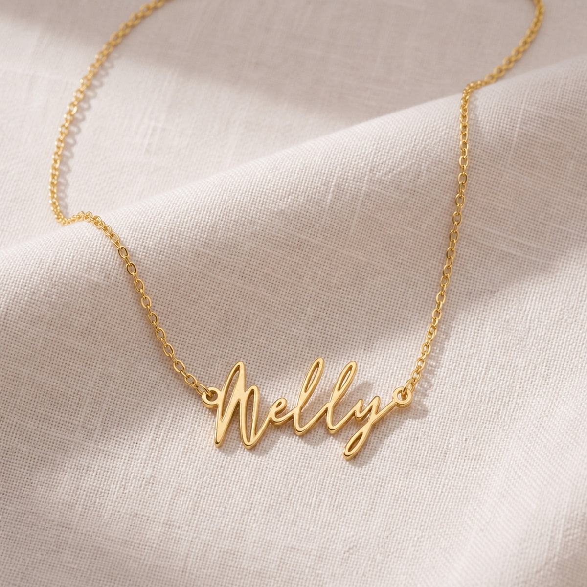 Nelly Name Necklace | 18ct Gold, Silver & Vermeil | Ready to Ship
