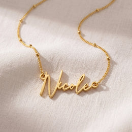 Nicole Name Necklace | 18ct Gold, Silver & Vermeil | Ready to Ship