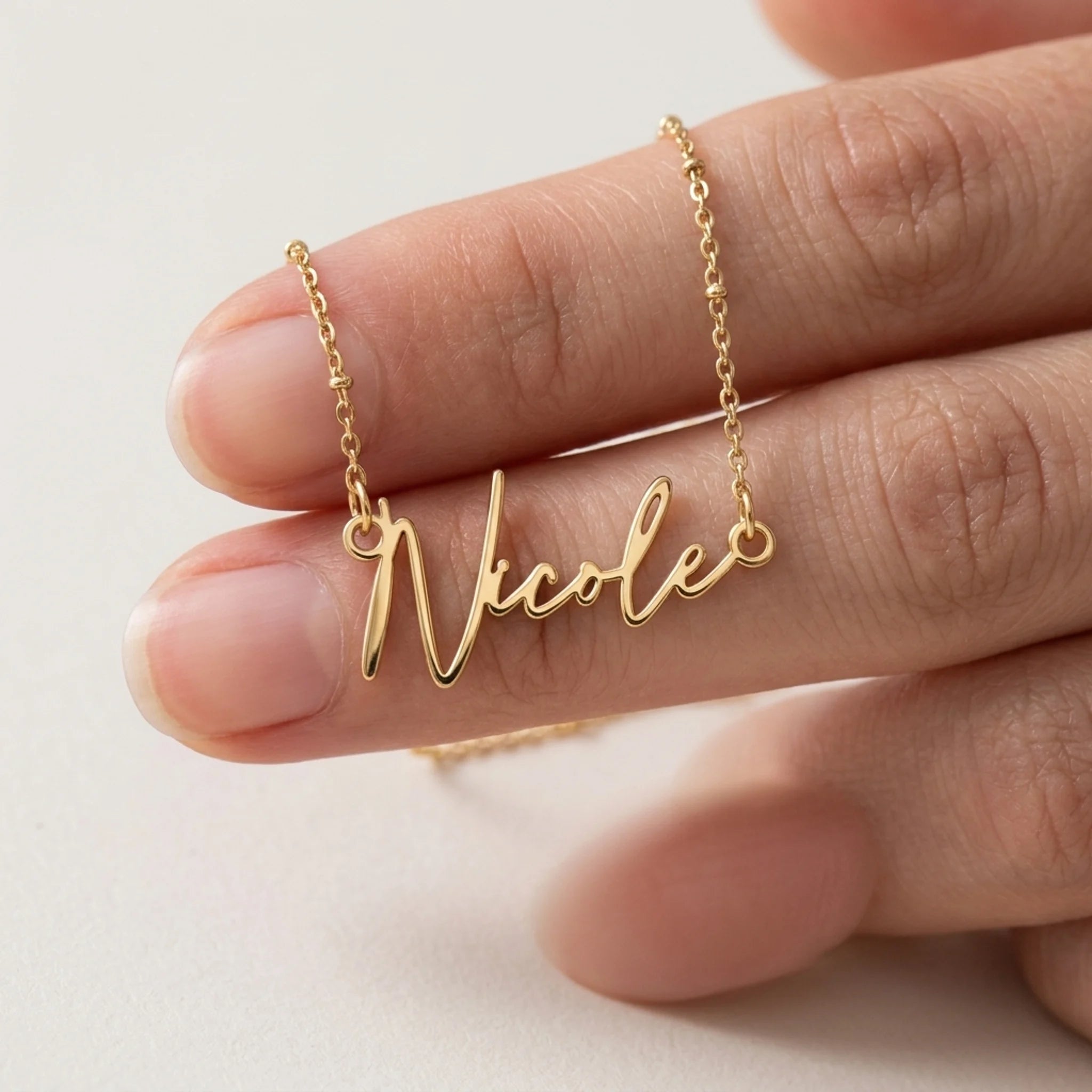 Nicole Name Necklace | 18ct Gold, Silver & Vermeil | Ready to Ship