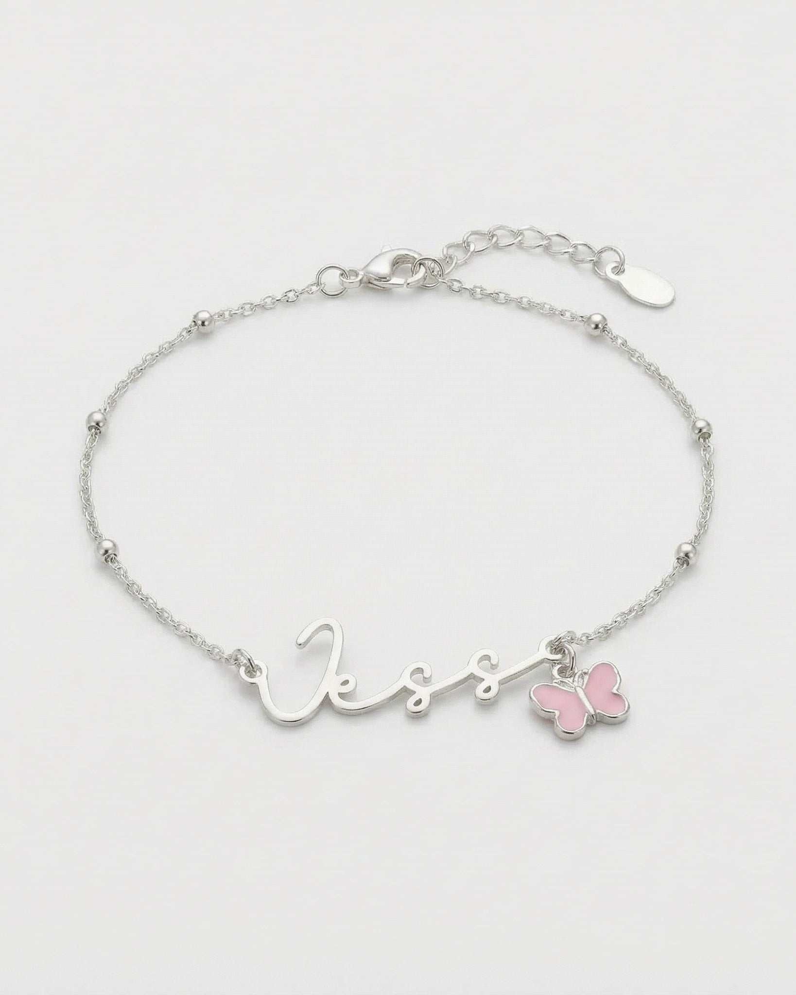 Bracelet Personalised Kids Bracelet Noa & Nellie Personalised Kids Name Bracelet with Charm – Custom Children’s Jewellery in Gold or Silver