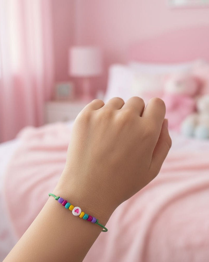 Extra Happy Birthday Mini Beaded Wish Bracelet Noa & Nellie Birthday Mini Wish Bracelet Card | UK Made Wish Bracelet Gift