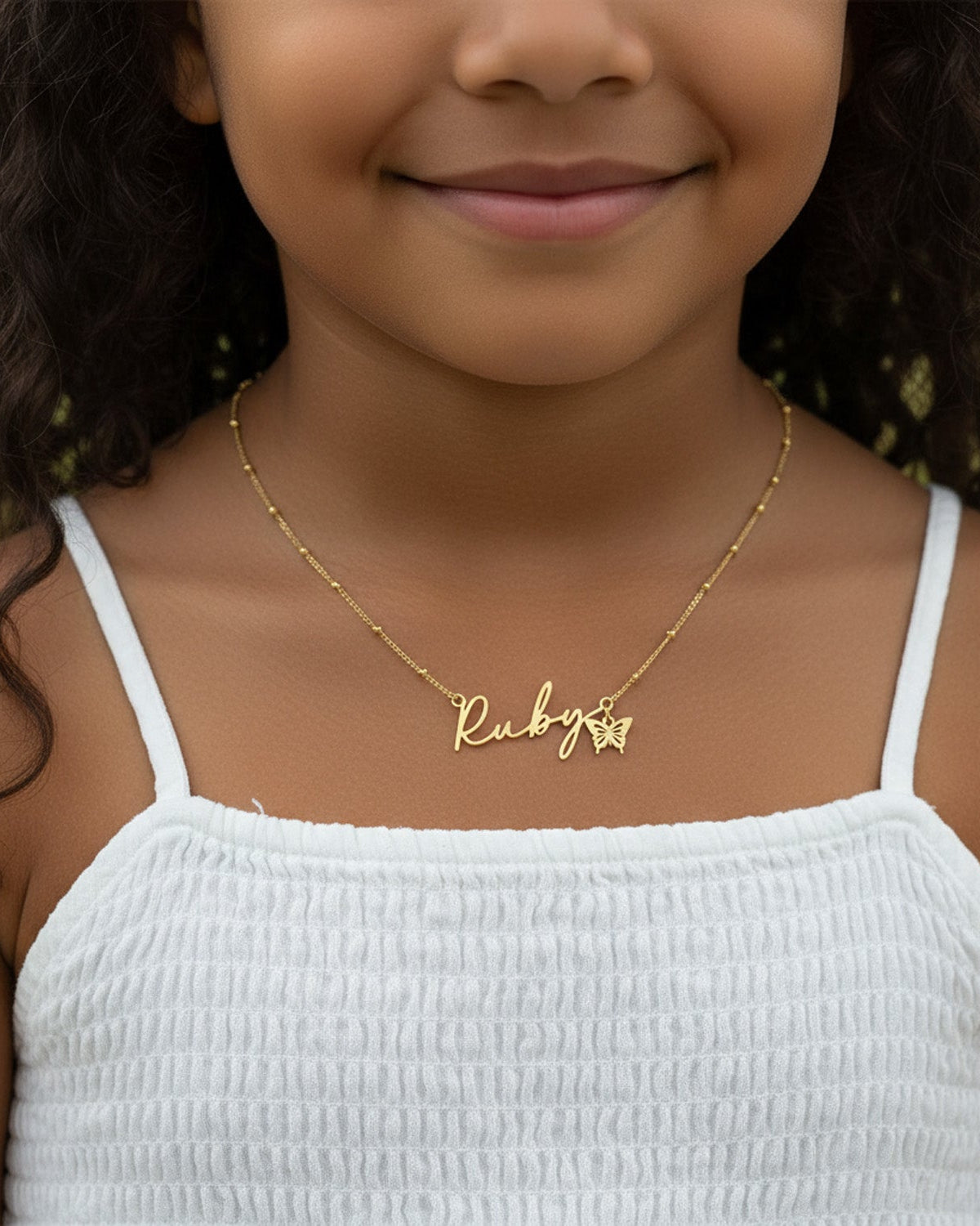 Necklace Sending Some Sparkle Kids Name Necklace Noa & Nellie Sending Some Sparkle Personalised Name Necklace – Kids & Children’s – Gold, Silver & Vermeil