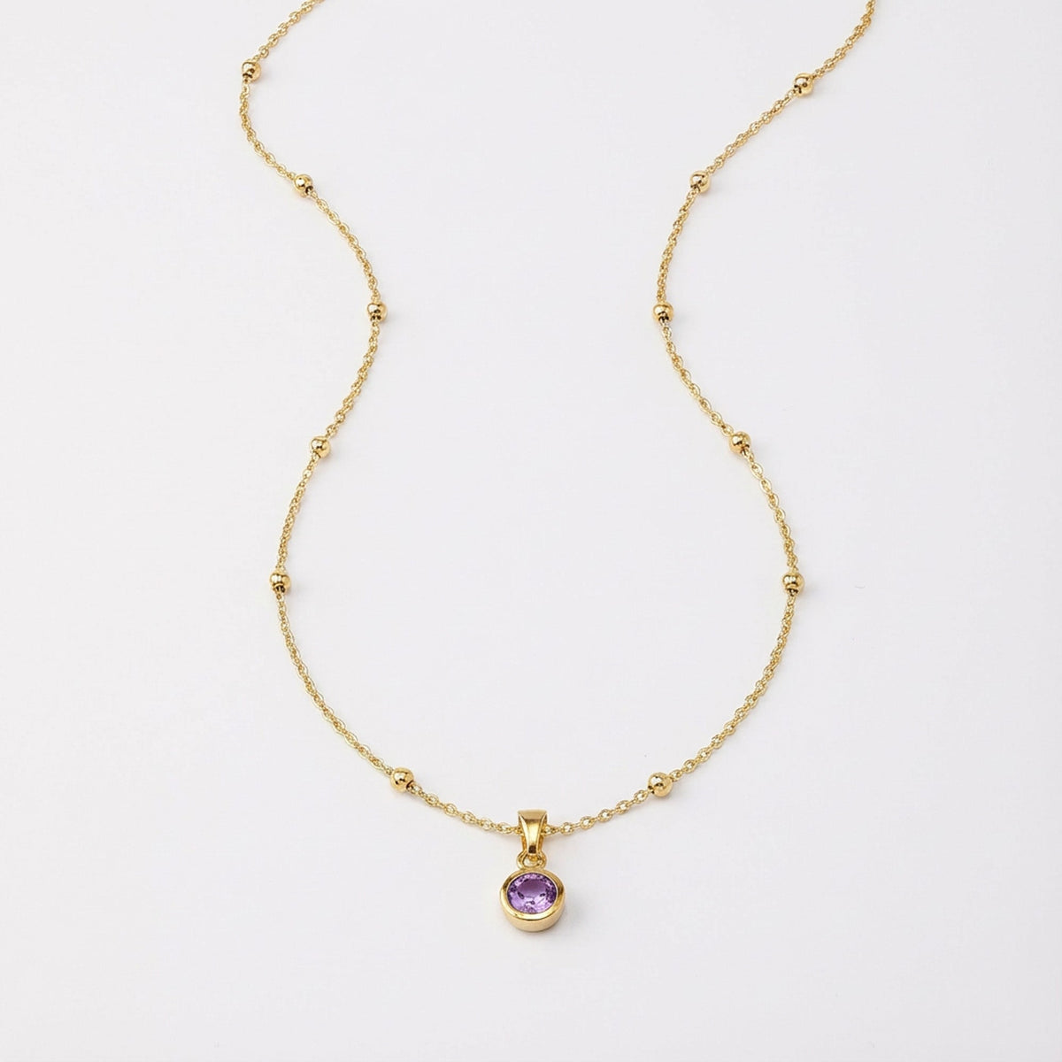 Kids Birthstone Necklace - Children's Birthstone Necklace in Sterling Silver