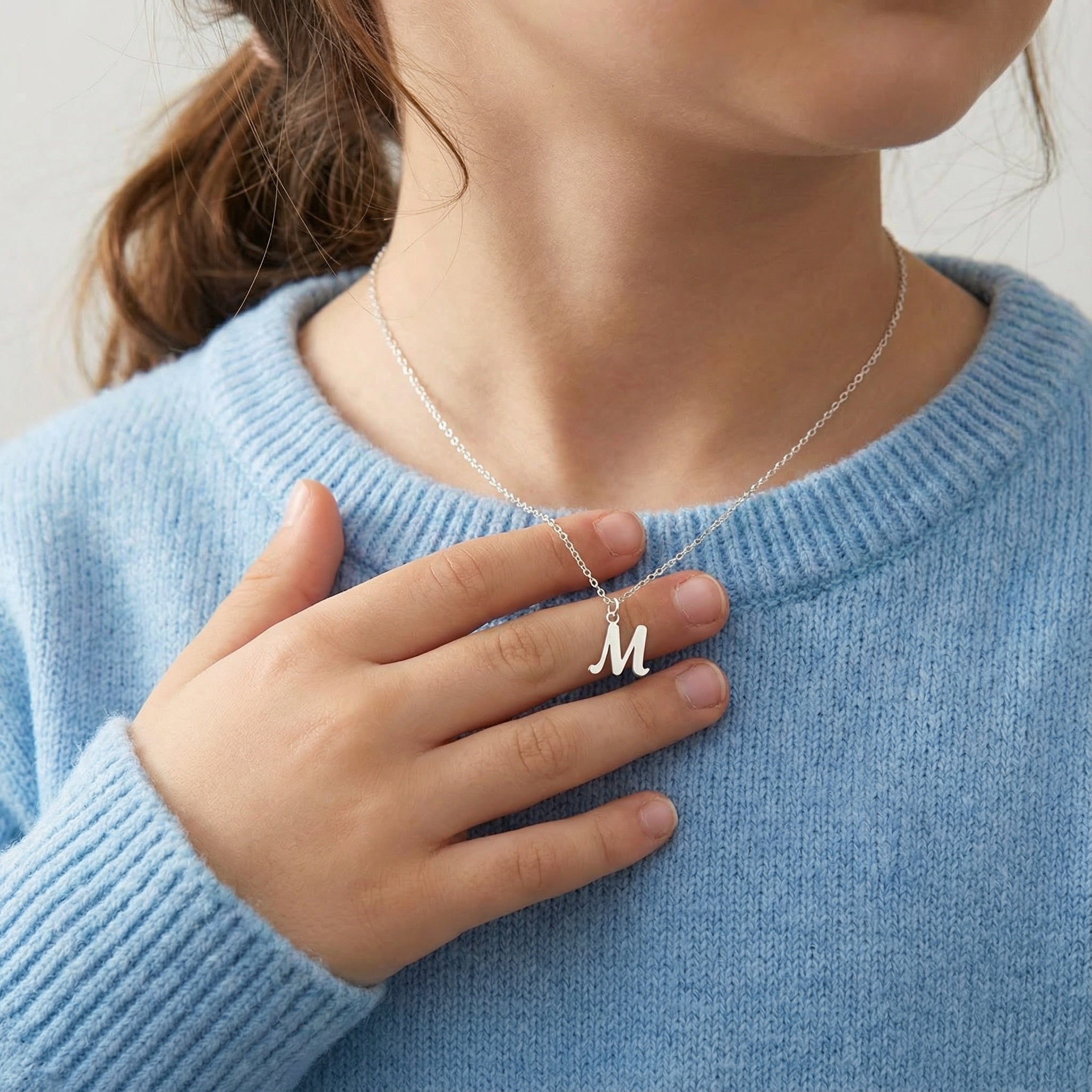 Necklace Kids Initial Necklace Noa & Nellie Kids Initial Necklace - Children's Initial Necklace in Gold & Silver