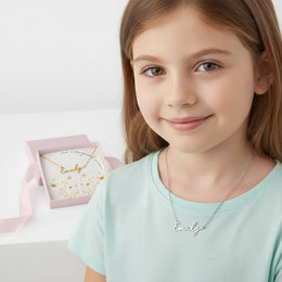 Magical Birthday Personalised Name Necklace – Kids – With Optional Age Badge