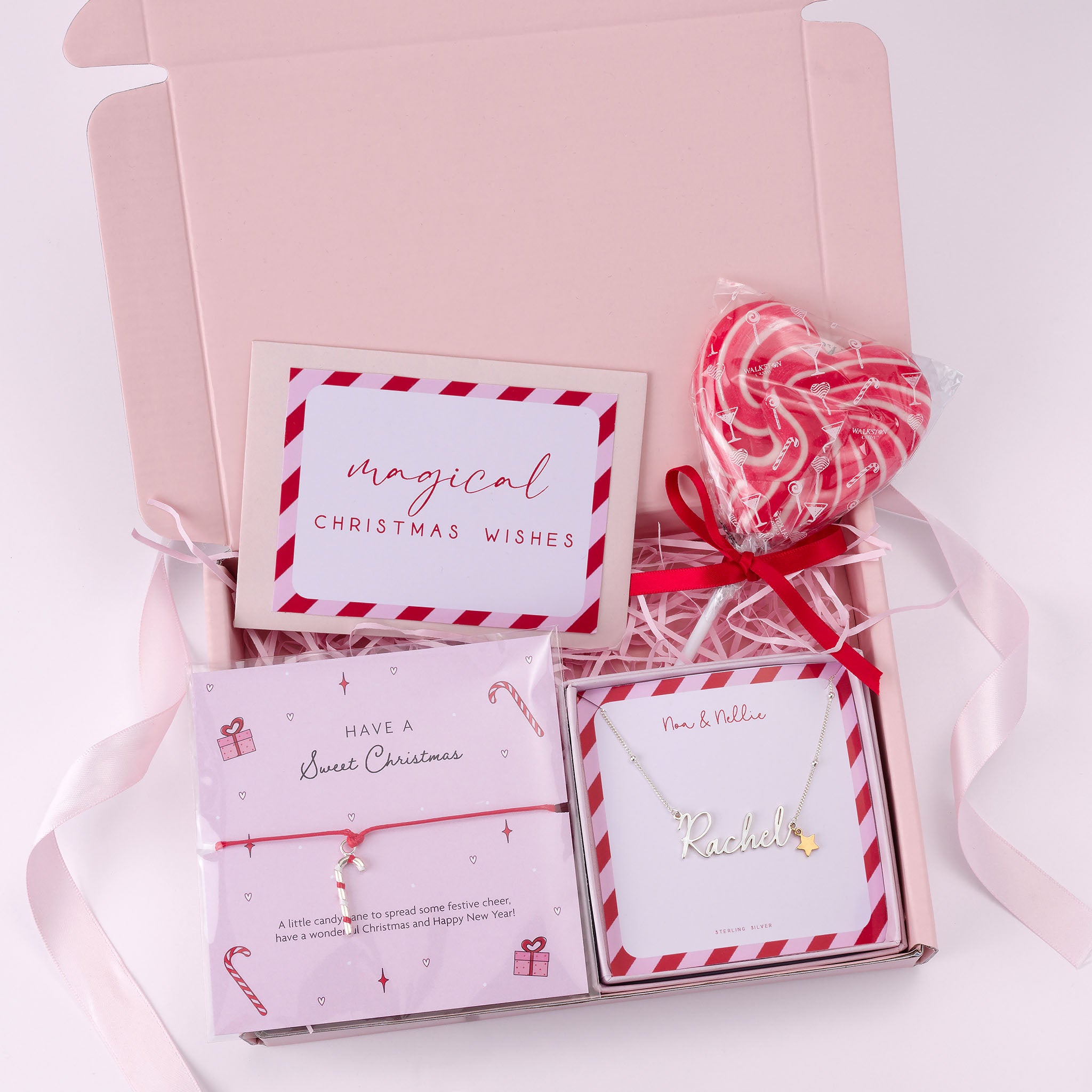 Noa & Nellie Necklace Kids Name Necklace Christmas Gift Set