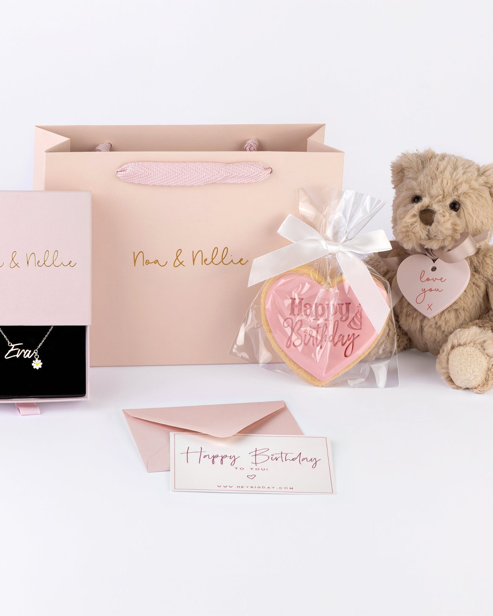 Necklace Kids Name Necklace Gift Set Noa & Nellie Kids Custom Gift Necklace & Cookie Set – Noa & Nellie