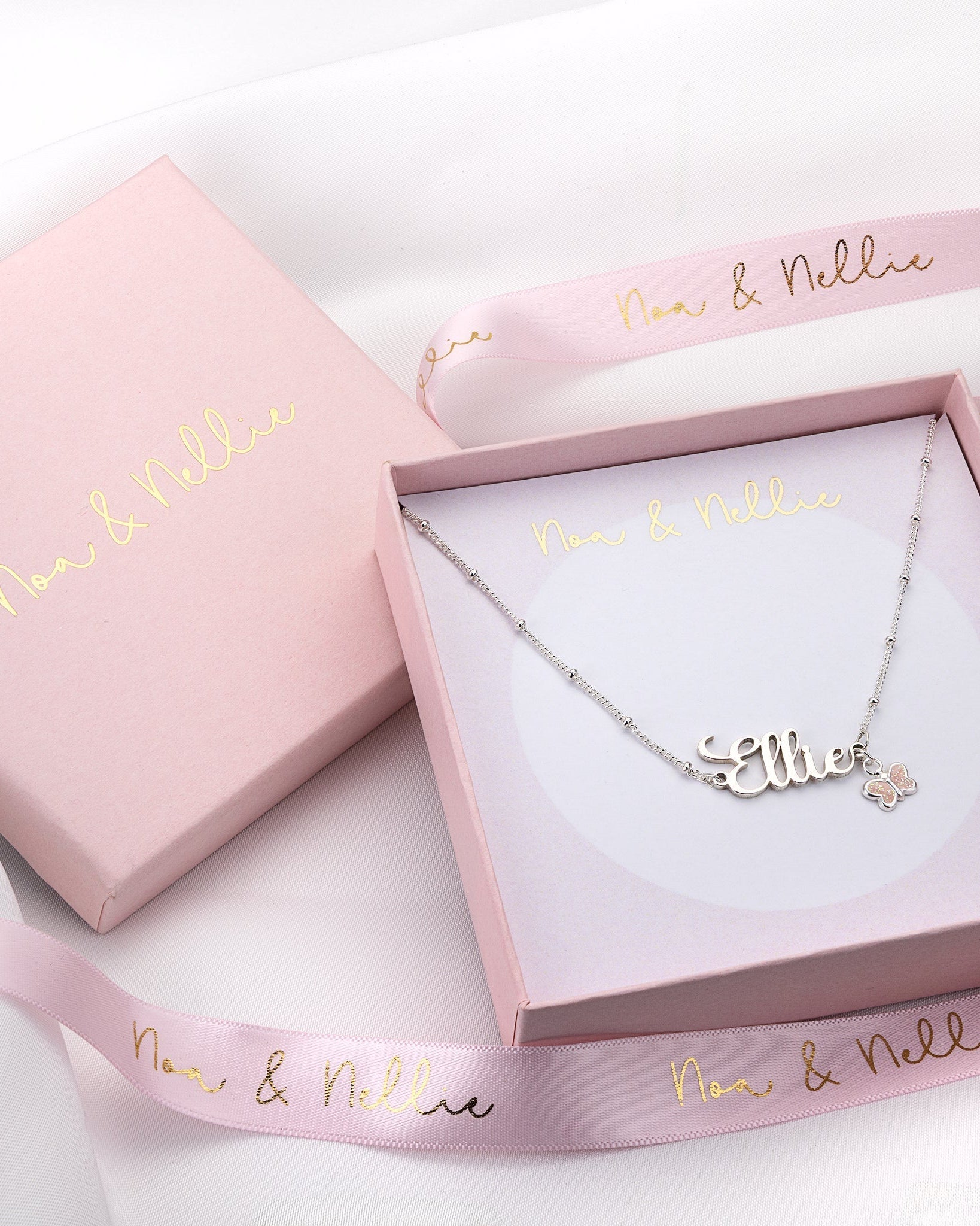 Necklace Personalised Kids Necklace Noa & Nellie Kids Name Necklace – Personalised Children’s Jewellery in Silver or Gold – Font3