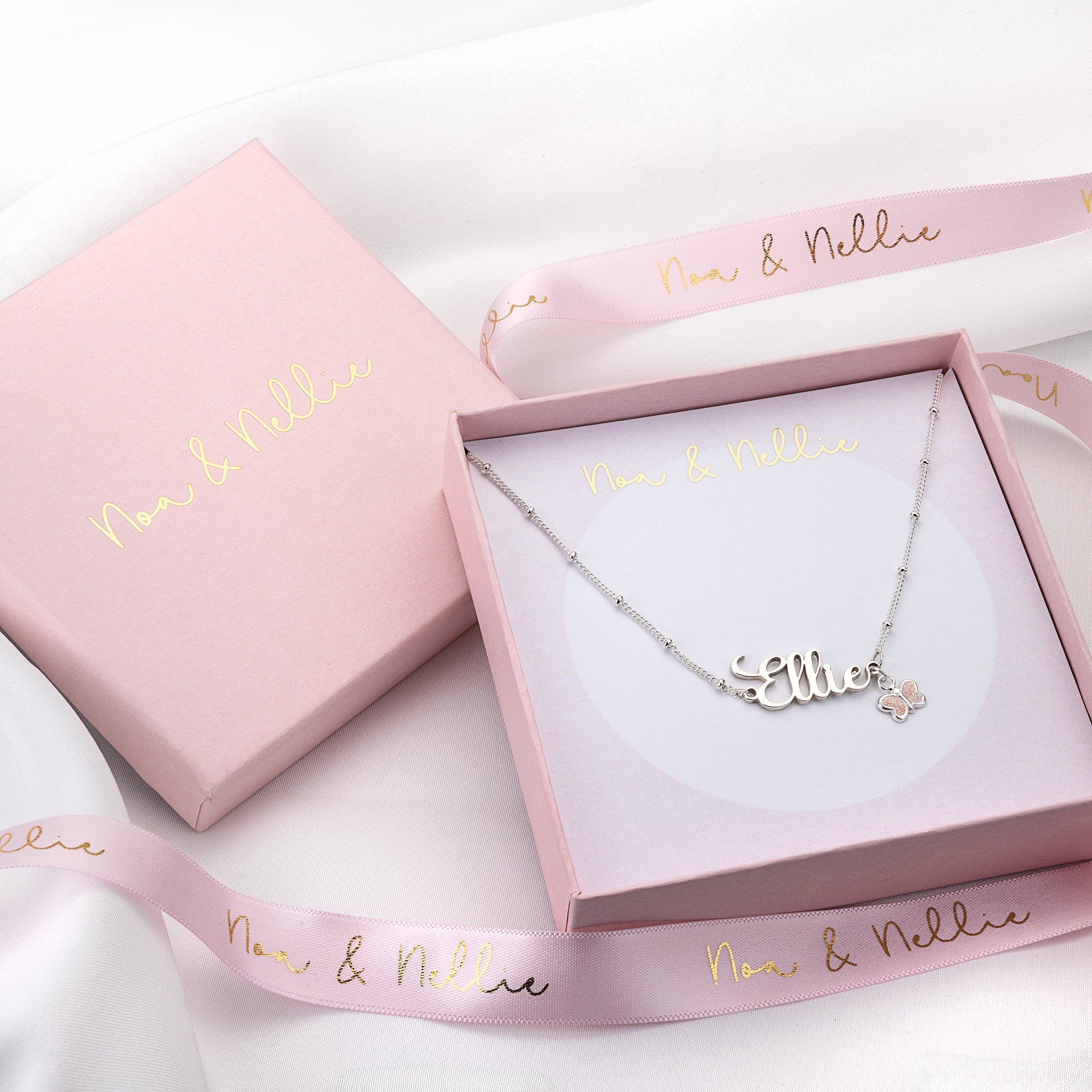 Necklace Personalised Kids Necklace Noa & Nellie Kids Name Necklace – Personalised Children’s Jewellery in Silver or Gold – Font3