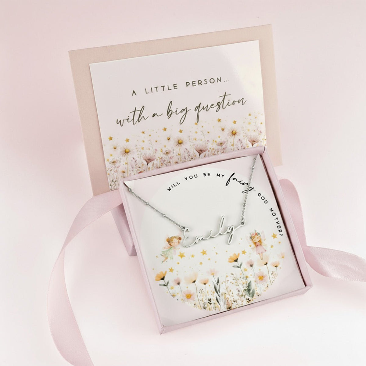 Fairy Godmother Proposal Personalised Name Necklace – Gift From Child