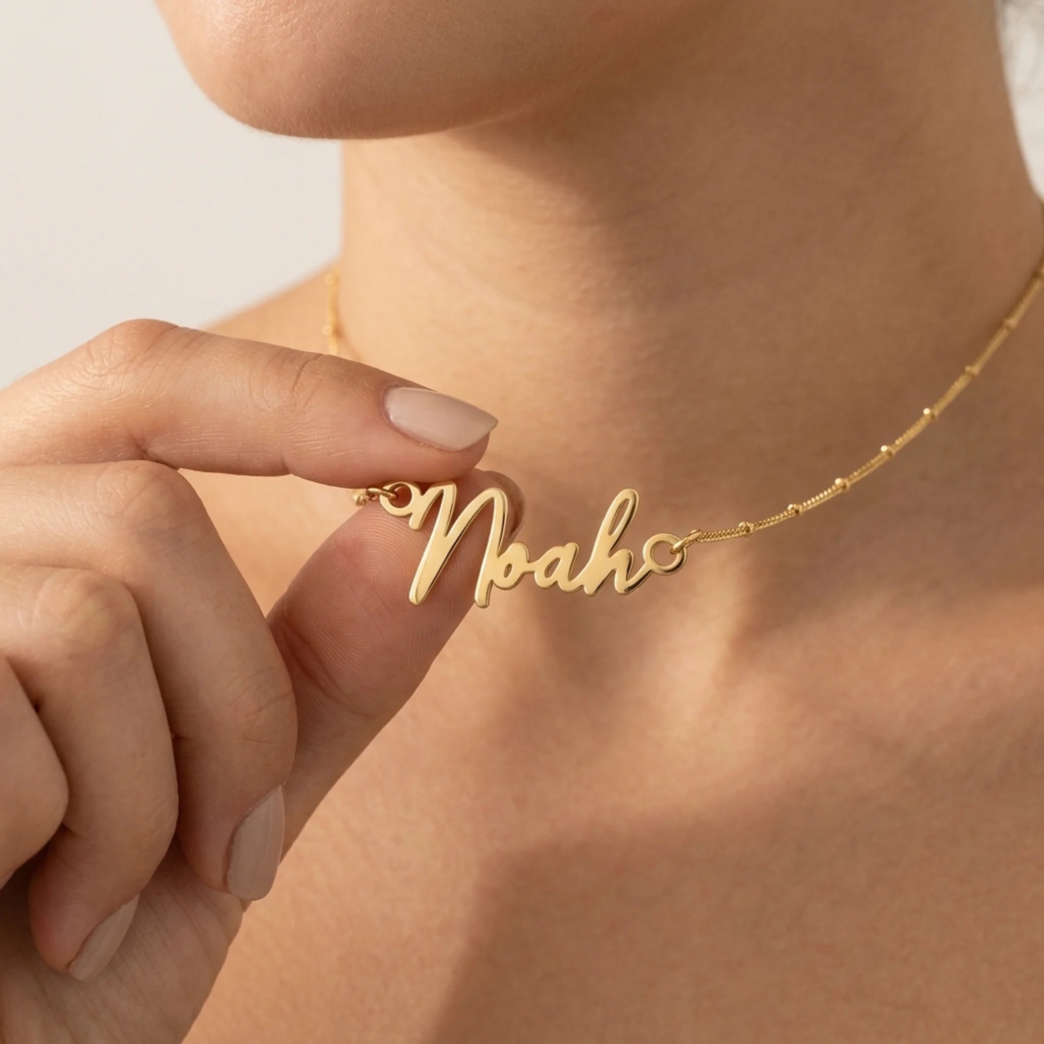 Noah Name Necklace | 18ct Gold, Silver & Vermeil | Ready to Ship