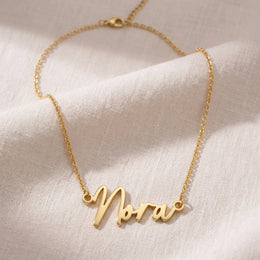 Nora Name Necklace | 18ct Gold, Silver & Vermeil | Ready to Ship