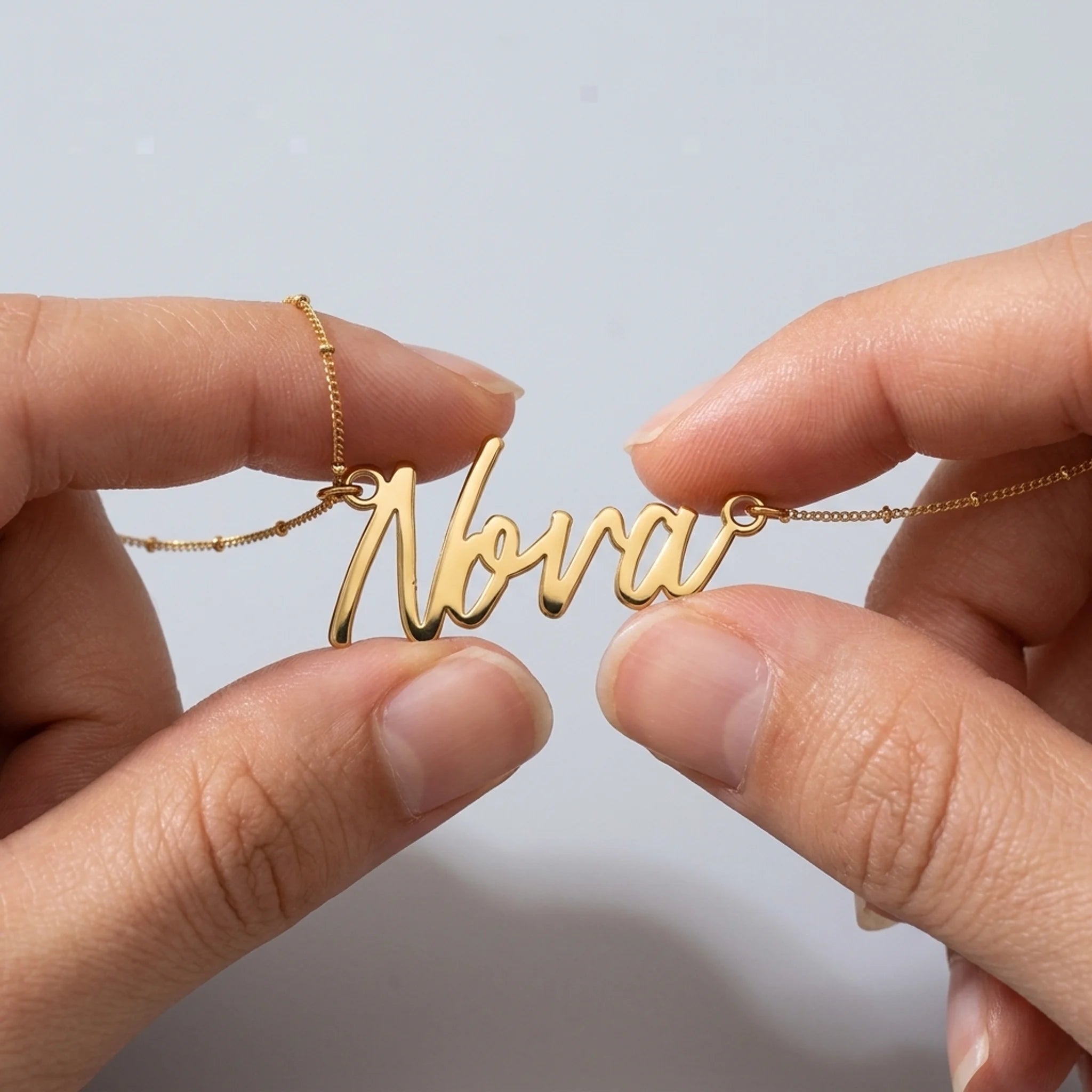 Nova Name Necklace | 18ct Gold, Silver & Vermeil | Ready to Ship