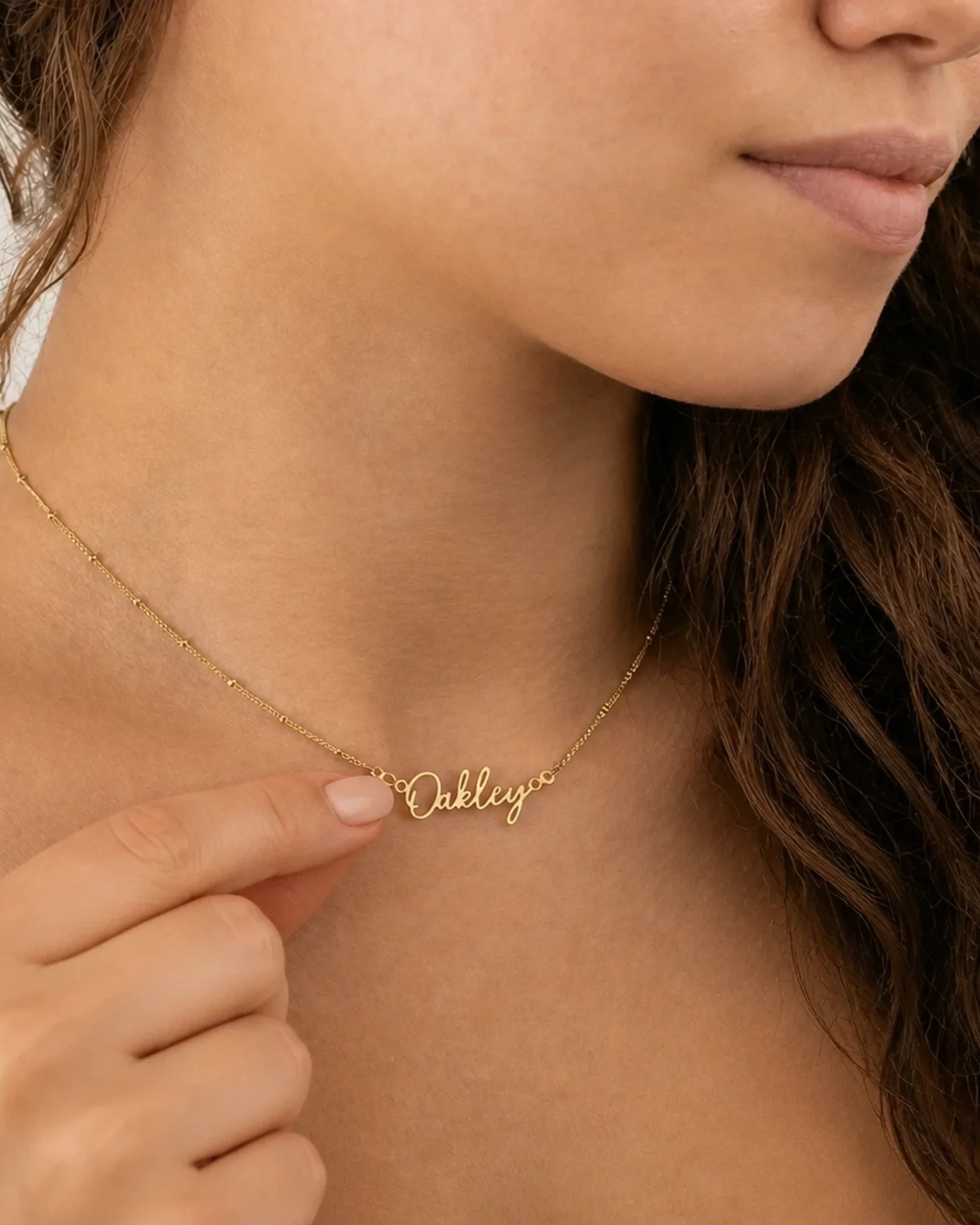 Oakley Name Necklace | 18ct Gold, Silver & Vermeil | Ready to Ship