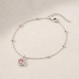 October Birthstone Bracelet | Rose, Gold & Silver