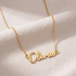 Olivia Name Necklace | 18ct Gold, Silver & Vermeil | Ready to Ship