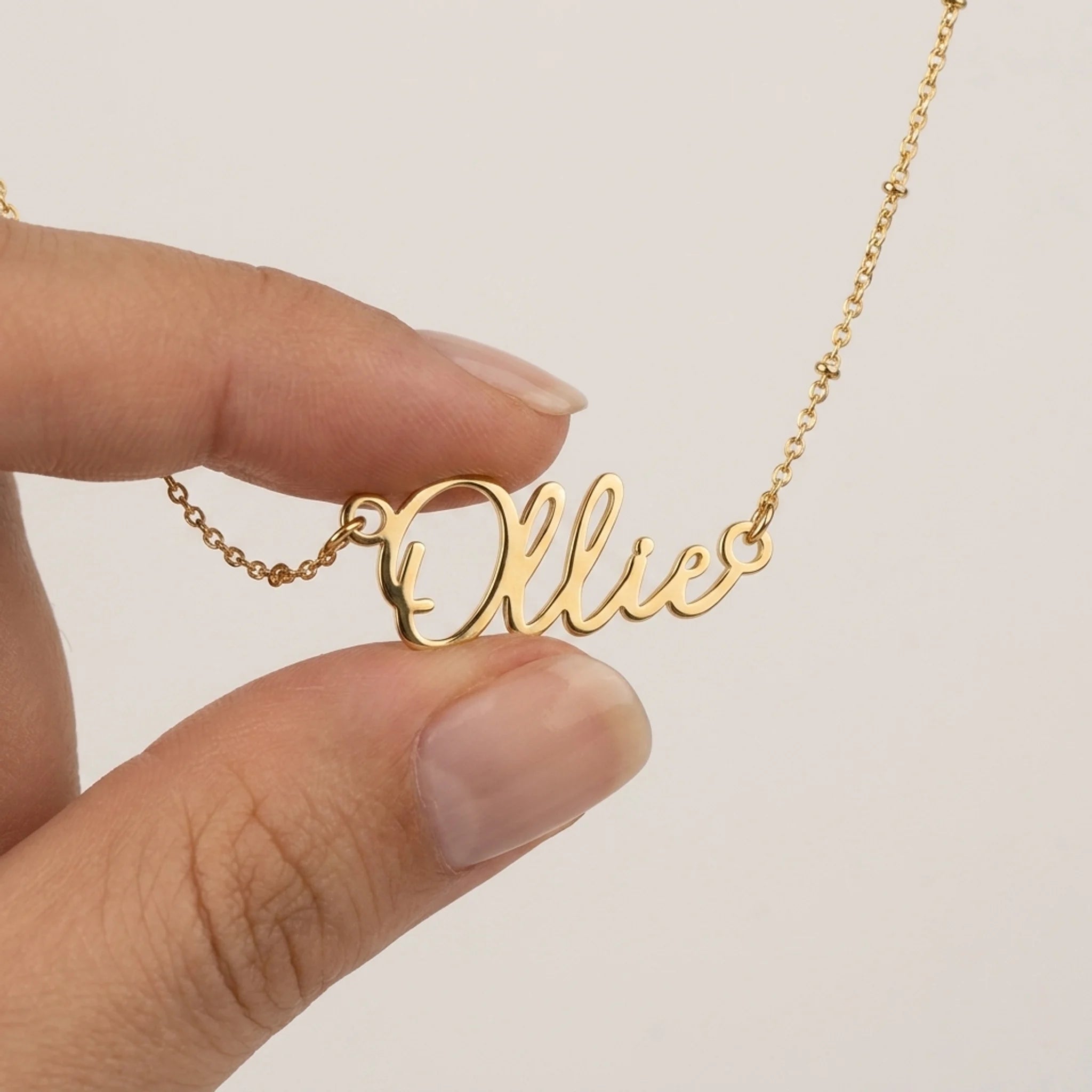 Ollie Name Necklace | 18ct Gold, Silver & Vermeil | Ready to Ship