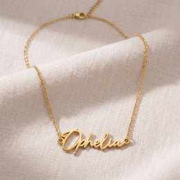 Ophelia Name Necklace | 18ct Gold, Silver & Vermeil | Ready to Ship