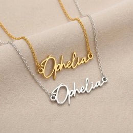 Ophelia Name Necklace | 18ct Gold, Silver & Vermeil | Ready to Ship
