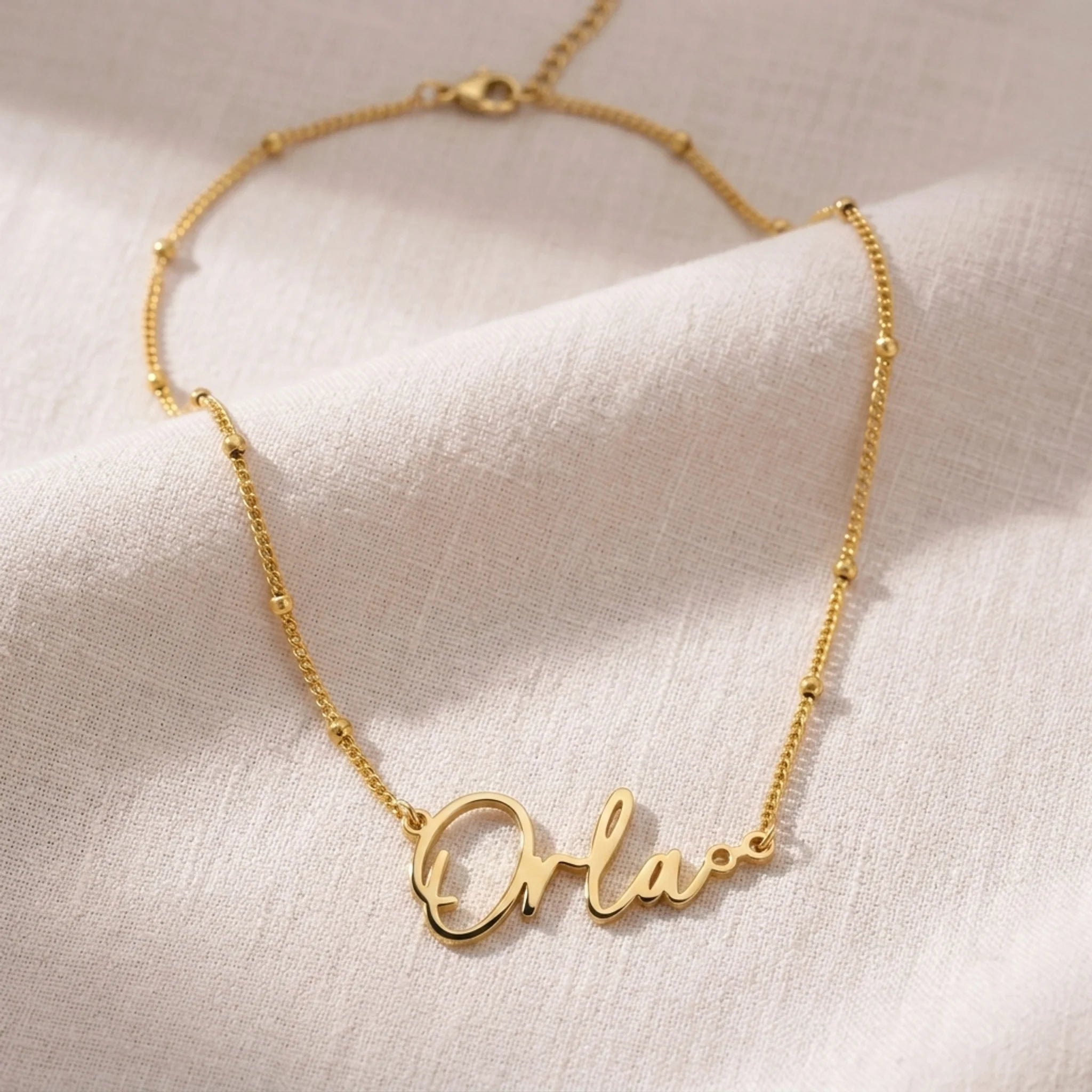 Orla Name Necklace | 18ct Gold, Silver & Vermeil | Ready to Ship