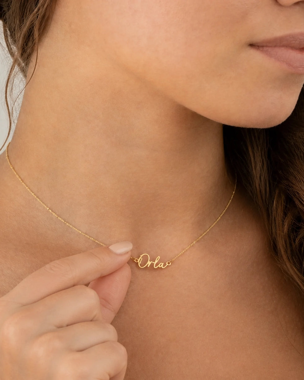 Orla Name Necklace | 18ct Gold, Silver & Vermeil | Ready to Ship